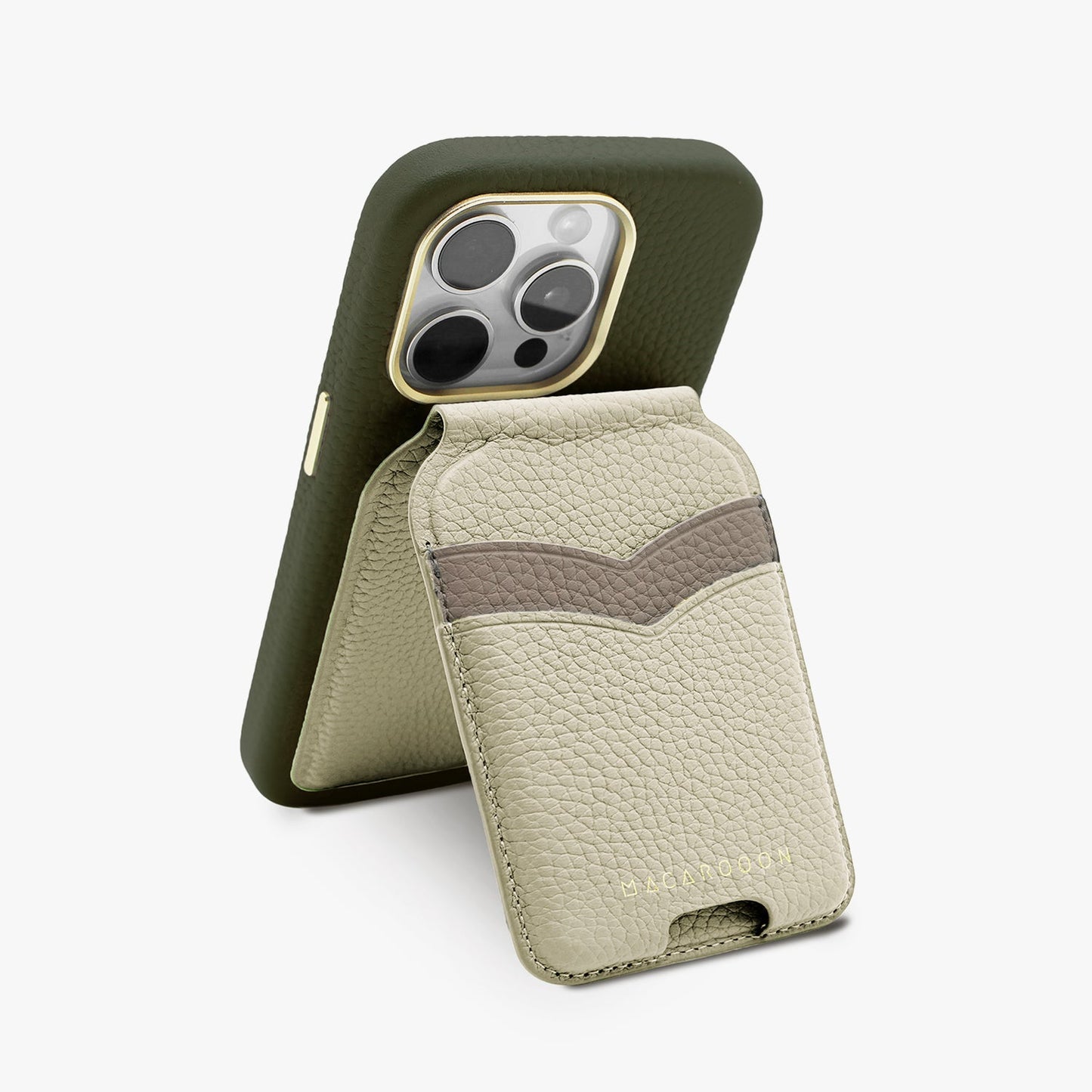 iPhone 17 Pro Leather MagSafe Case + Leather MagSafe Wallet Stand with Mirror