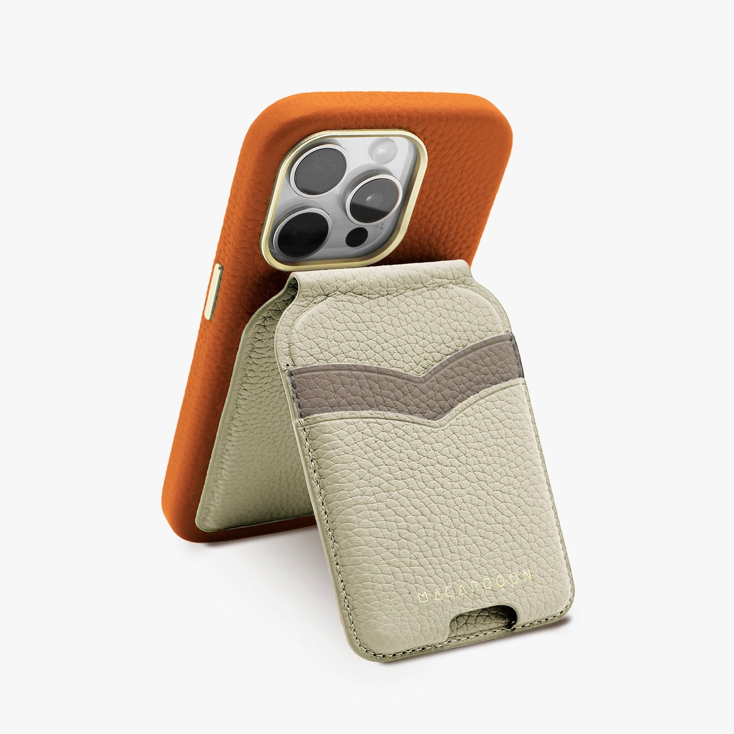 iPhone 17 Pro Leather MagSafe Case + Leather MagSafe Wallet Stand with Mirror