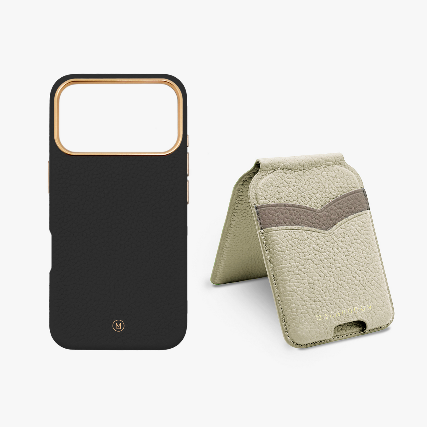 iPhone 17 Pro Leather MagSafe Case + Leather MagSafe Wallet Stand with Mirror