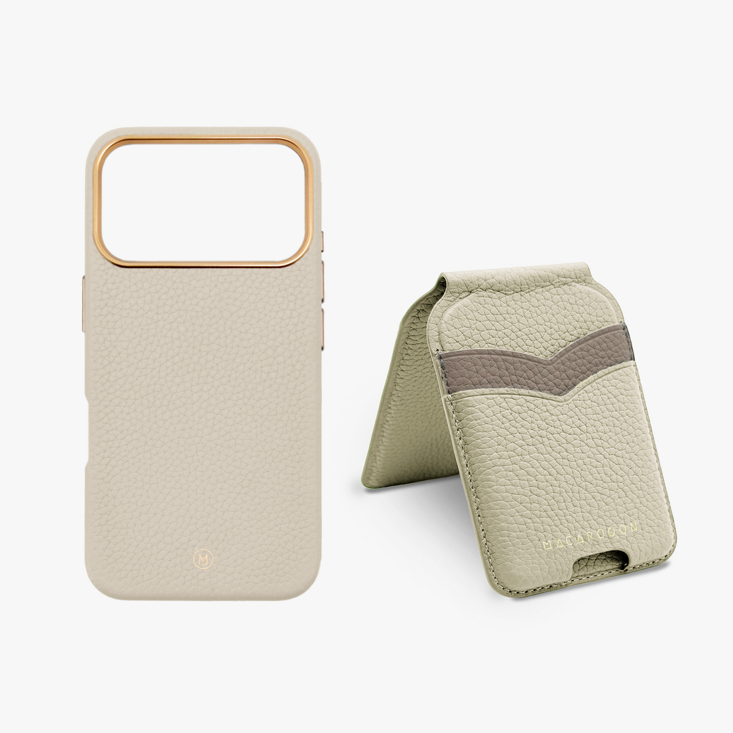 iPhone 17 Pro Leather MagSafe Case + Leather MagSafe Wallet Stand with Mirror