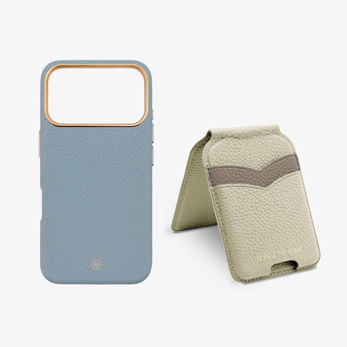 iPhone 17 Pro Leather MagSafe Case + Leather MagSafe Wallet Stand with Mirror