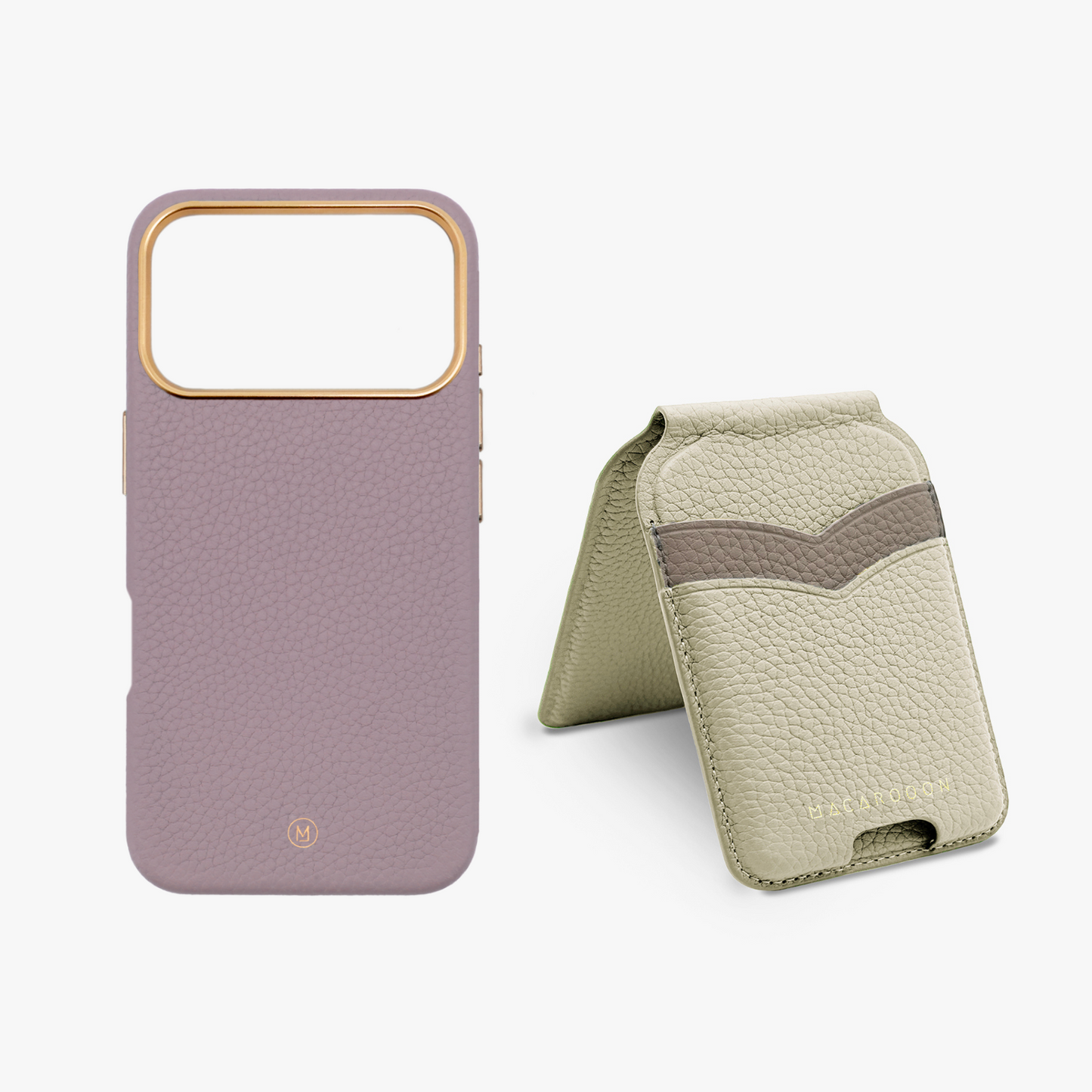 iPhone 17 Pro Leather MagSafe Case + Leather MagSafe Wallet Stand with Mirror