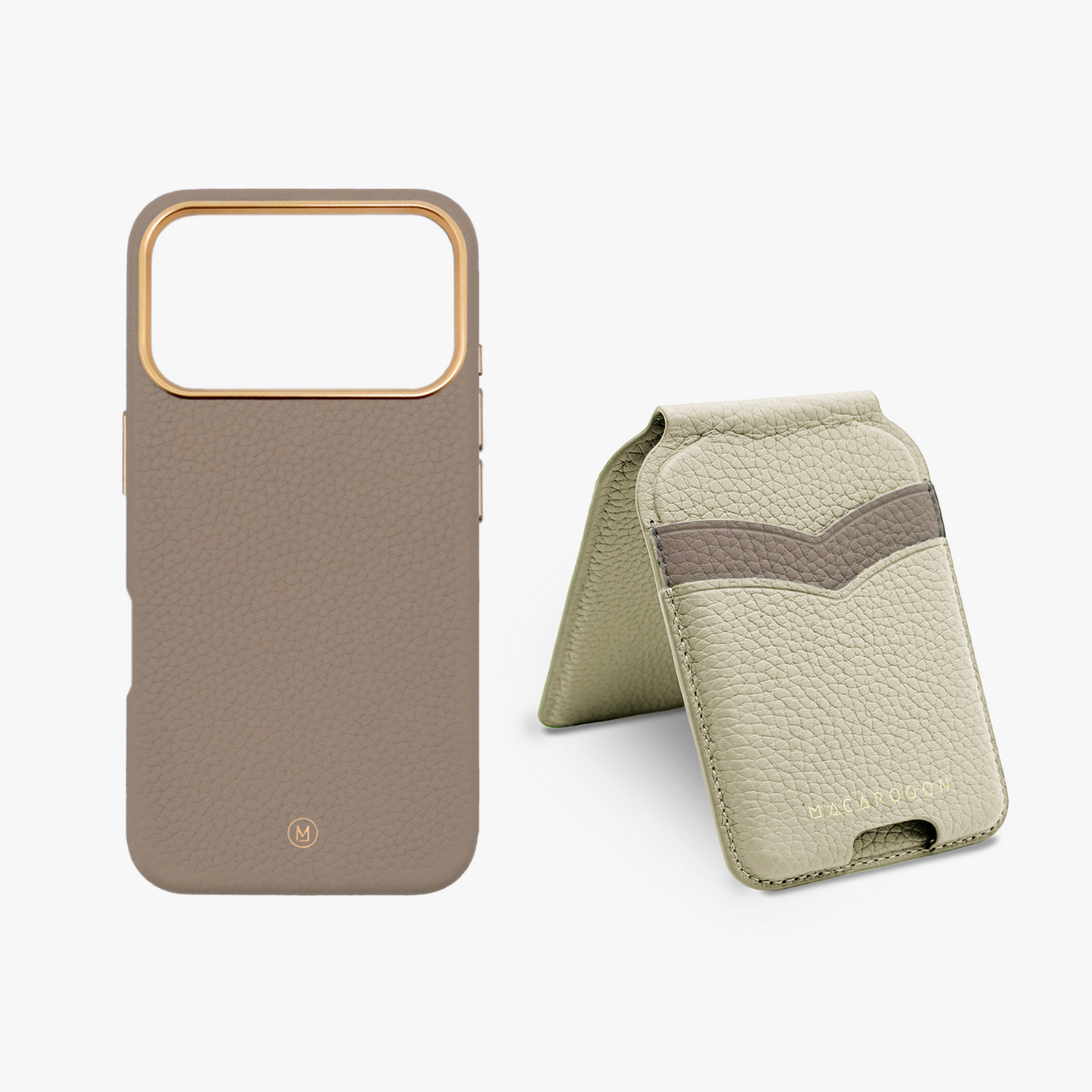 iPhone 17 Pro Leather MagSafe Case + Leather MagSafe Wallet Stand with Mirror