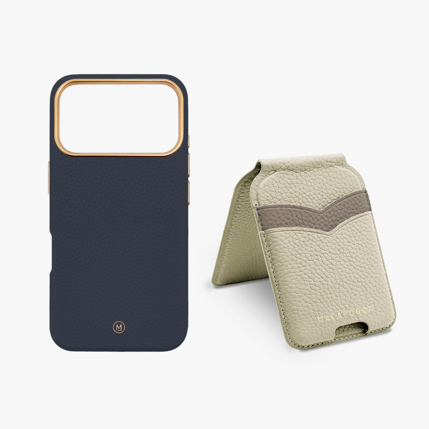 iPhone 17 Pro Leather MagSafe Case + Leather MagSafe Wallet Stand with Mirror