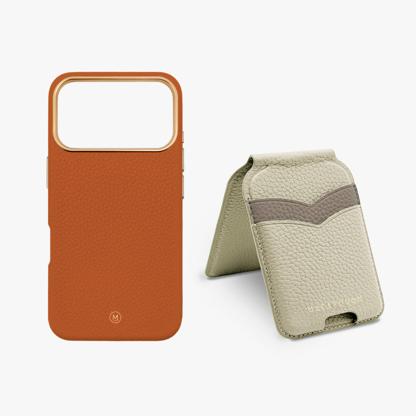 iPhone 17 Pro Leather MagSafe Case + Leather MagSafe Wallet Stand with Mirror