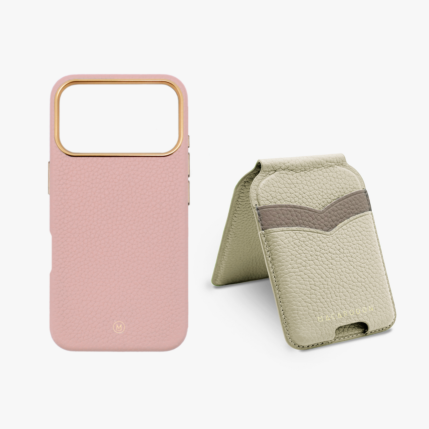 iPhone 17 Pro Leather MagSafe Case + Leather MagSafe Wallet Stand with Mirror