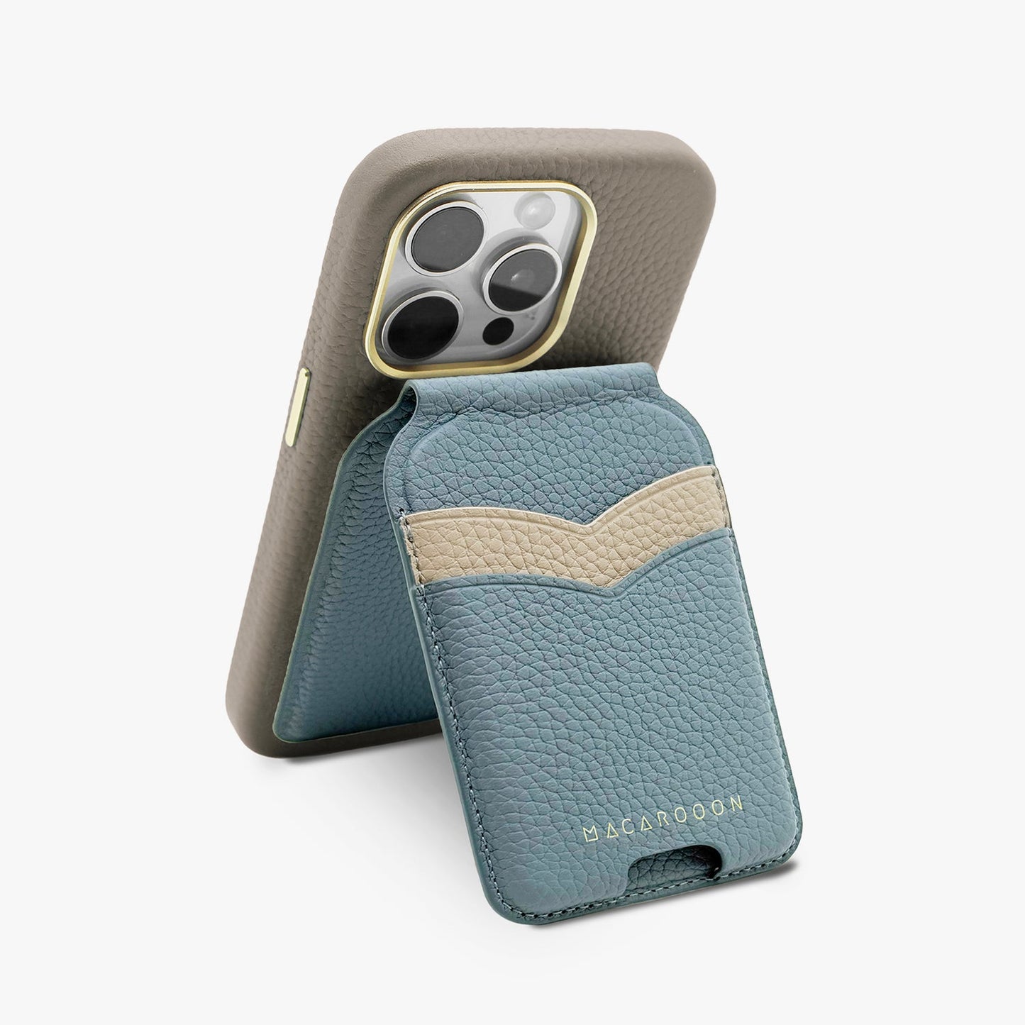 iPhone 17 Pro Leather MagSafe Case + Leather MagSafe Wallet Stand with Mirror