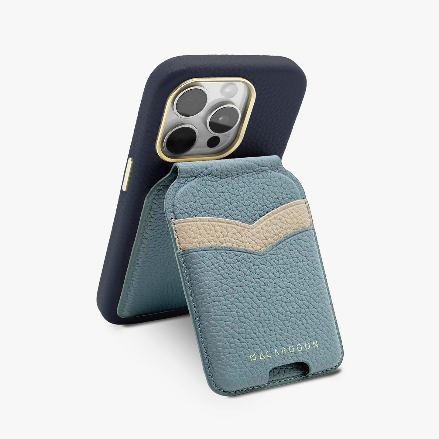 iPhone 17 Pro Leather MagSafe Case + Leather MagSafe Wallet Stand with Mirror