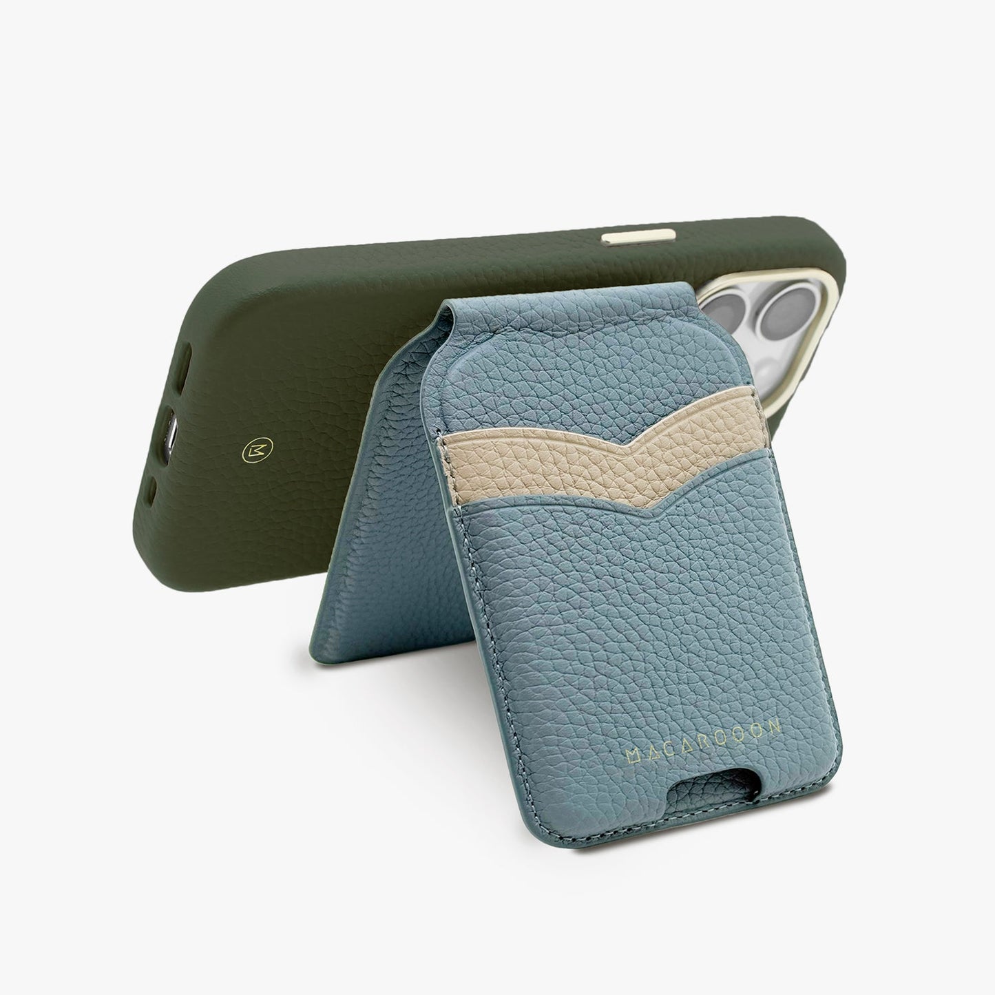 iPhone 17 Pro Leather MagSafe Case + Leather MagSafe Wallet Stand with Mirror