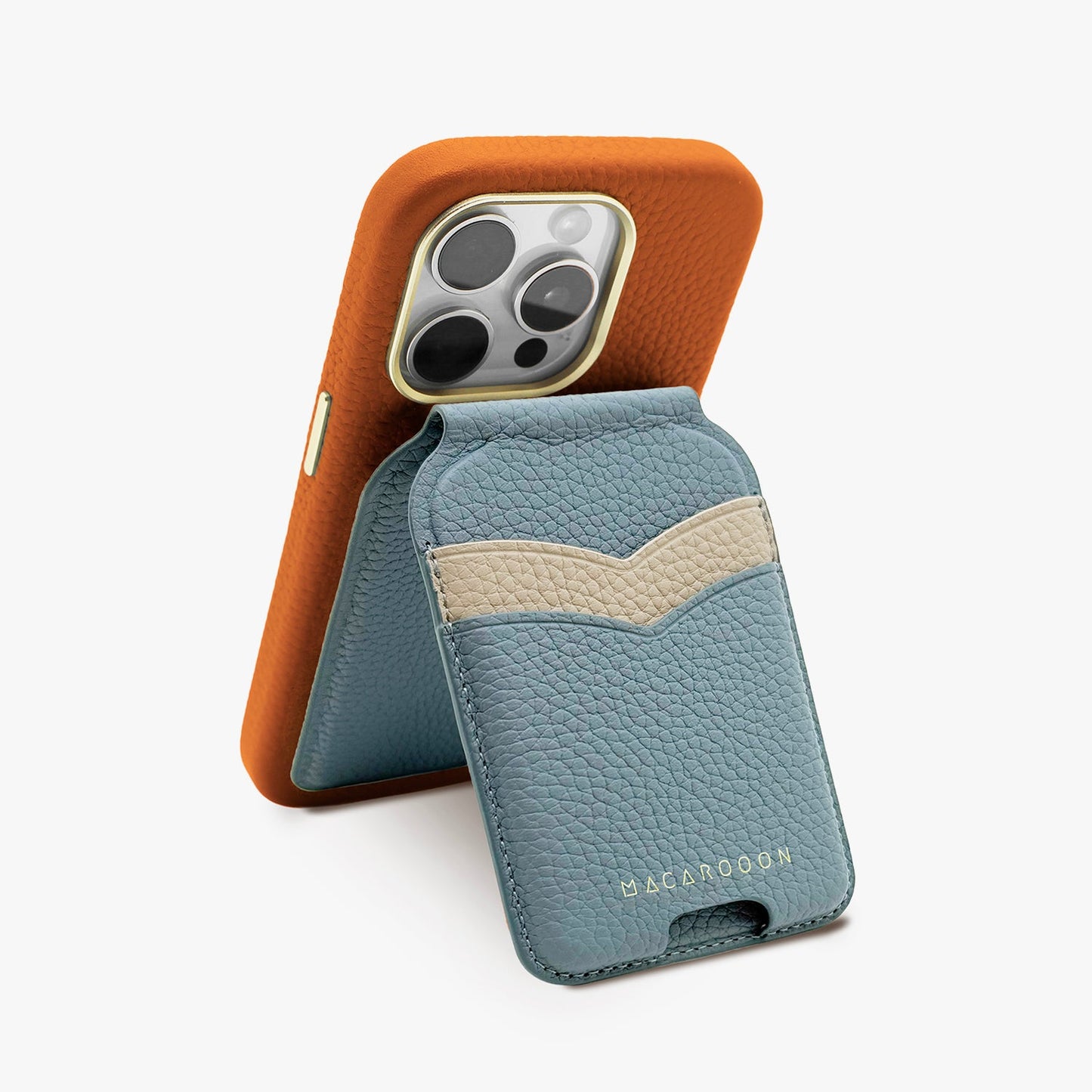 iPhone 17 Pro Leather MagSafe Case + Leather MagSafe Wallet Stand with Mirror