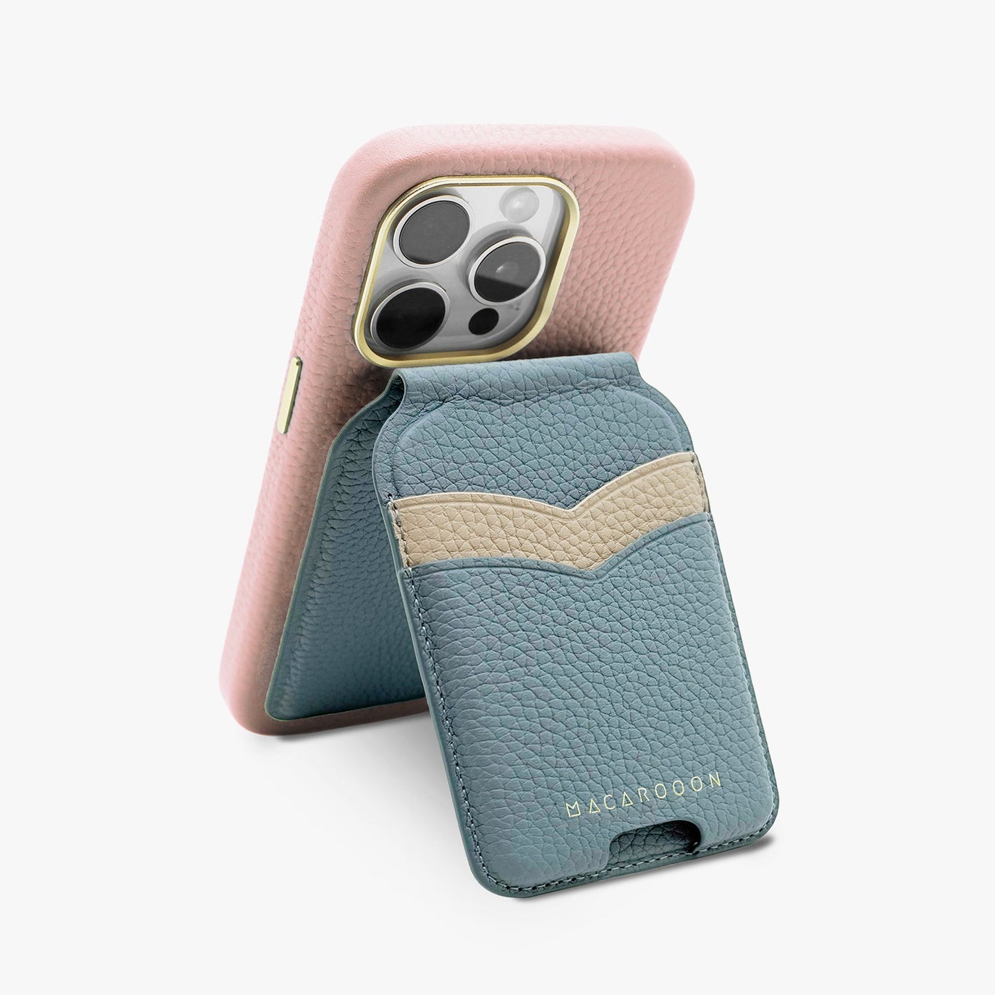 iPhone 17 Pro Leather MagSafe Case + Leather MagSafe Wallet Stand with Mirror