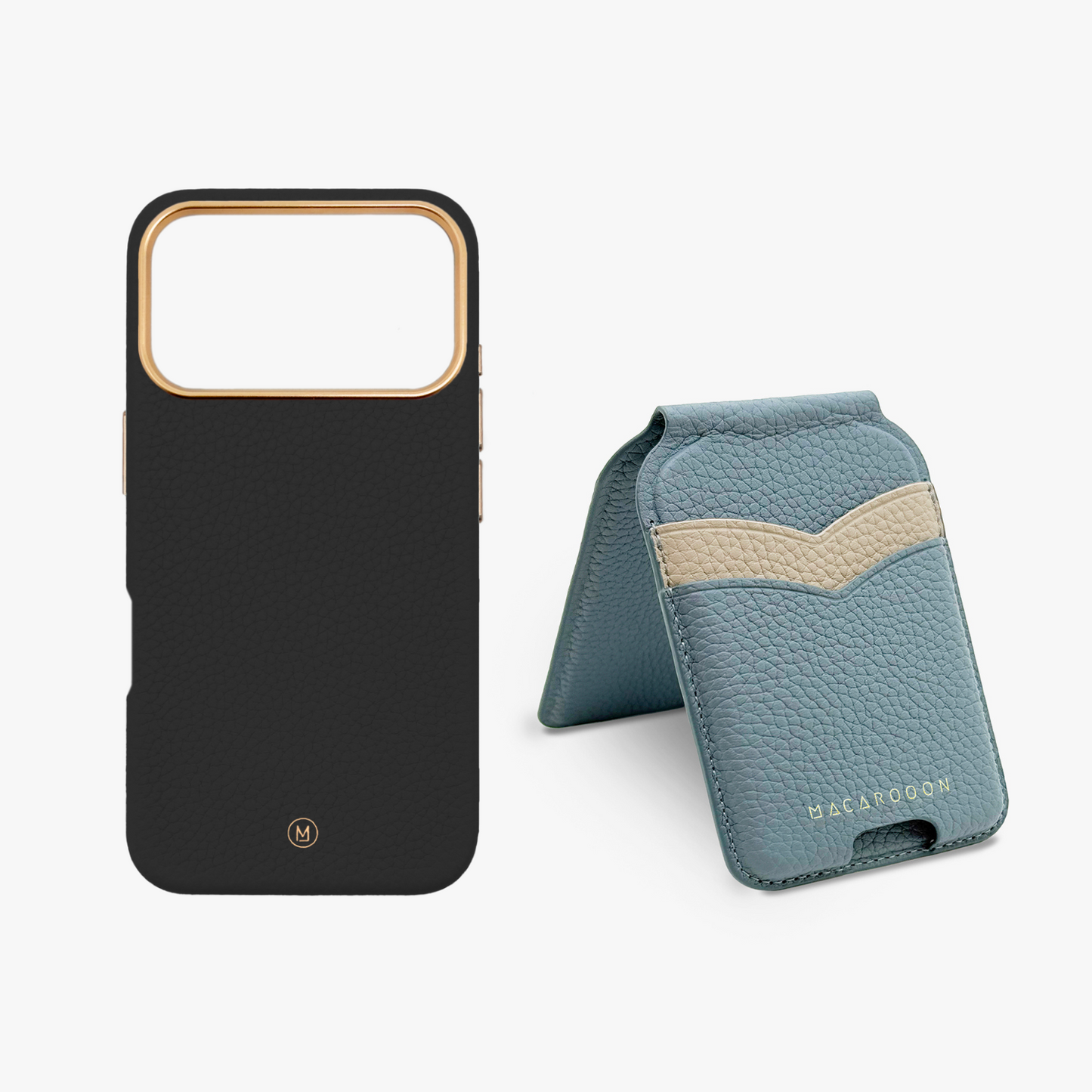 iPhone 17 Pro Leather MagSafe Case + Leather MagSafe Wallet Stand with Mirror