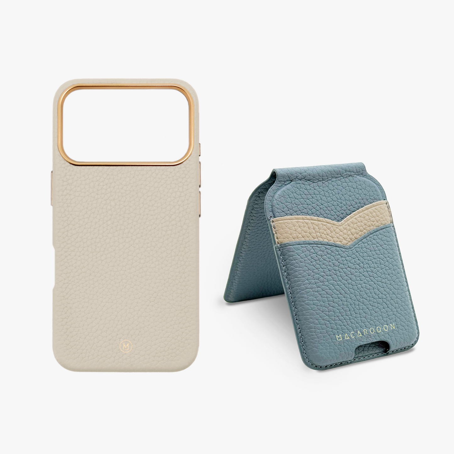 iPhone 17 Pro Leather MagSafe Case + Leather MagSafe Wallet Stand with Mirror