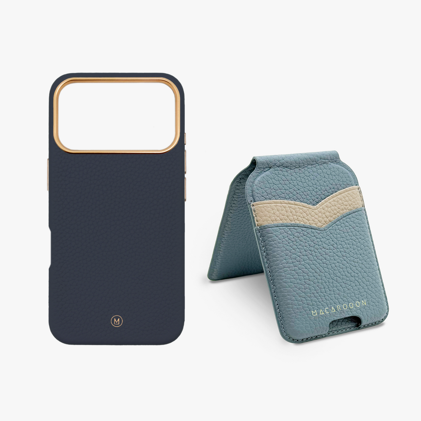 iPhone 17 Pro Leather MagSafe Case + Leather MagSafe Wallet Stand with Mirror