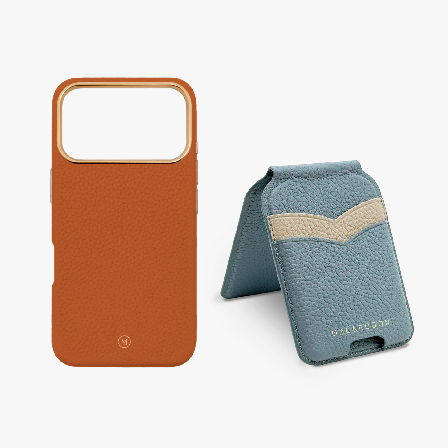 iPhone 17 Pro Leather MagSafe Case + Leather MagSafe Wallet Stand with Mirror