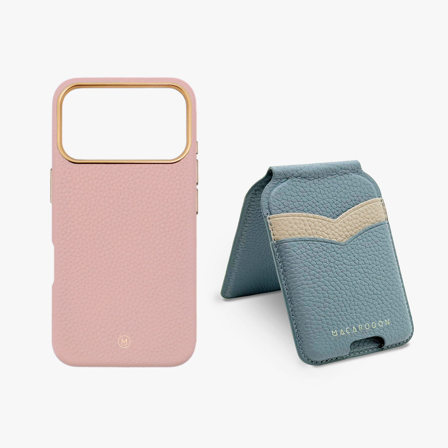 iPhone 17 Pro Leather MagSafe Case + Leather MagSafe Wallet Stand with Mirror