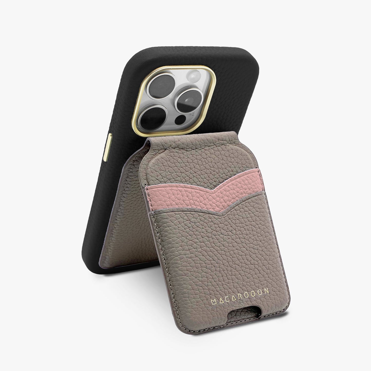 iPhone 17 Pro Leather MagSafe Case + Leather MagSafe Wallet Stand with Mirror