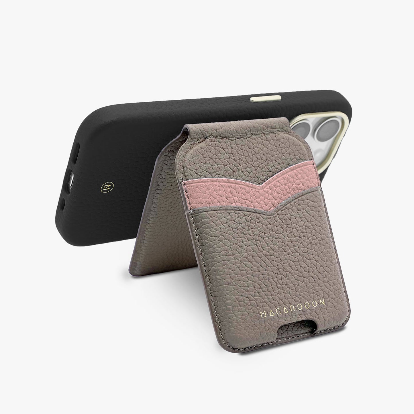 iPhone 17 Pro Leather MagSafe Case + Leather MagSafe Wallet Stand with Mirror