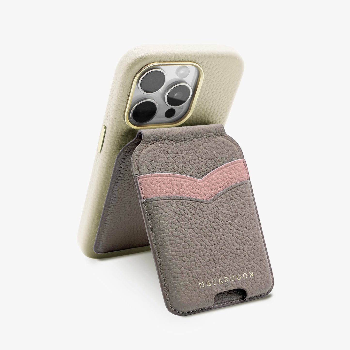 iPhone 17 Pro Leather MagSafe Case + Leather MagSafe Wallet Stand with Mirror