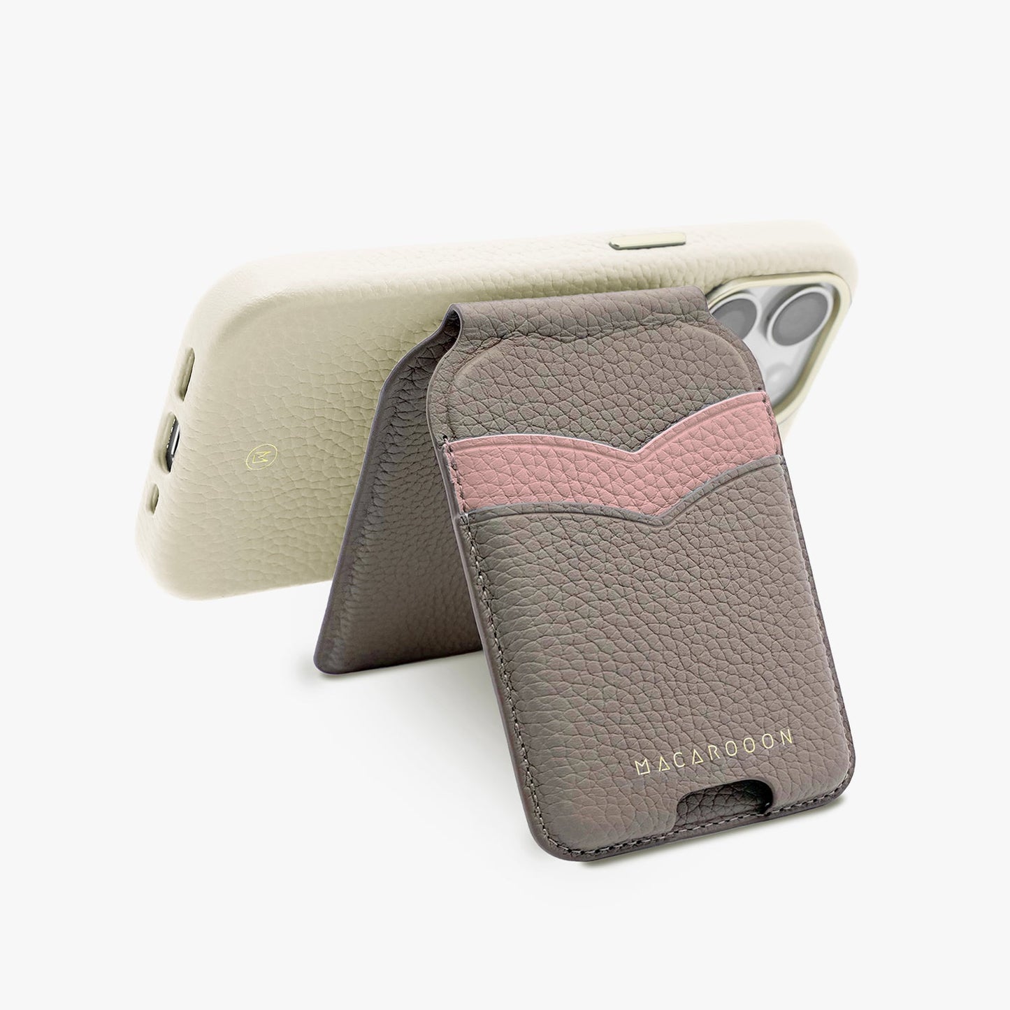 iPhone 17 Pro Leather MagSafe Case + Leather MagSafe Wallet Stand with Mirror