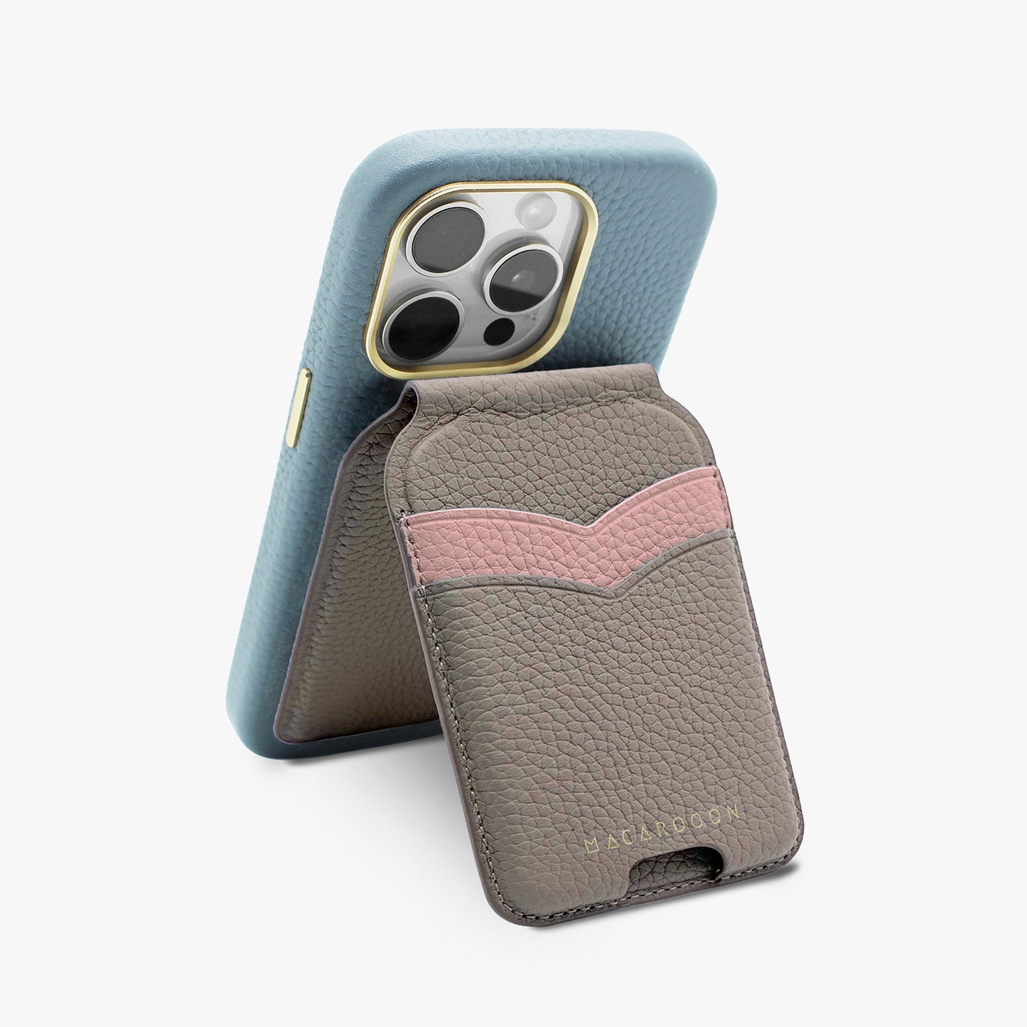 iPhone 17 Pro Leather MagSafe Case + Leather MagSafe Wallet Stand with Mirror