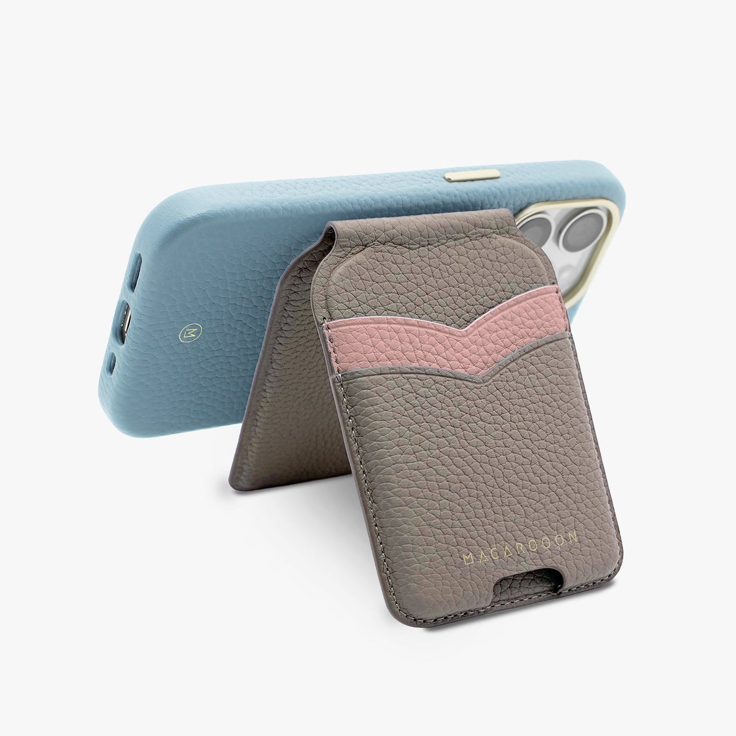 iPhone 17 Pro Leather MagSafe Case + Leather MagSafe Wallet Stand with Mirror