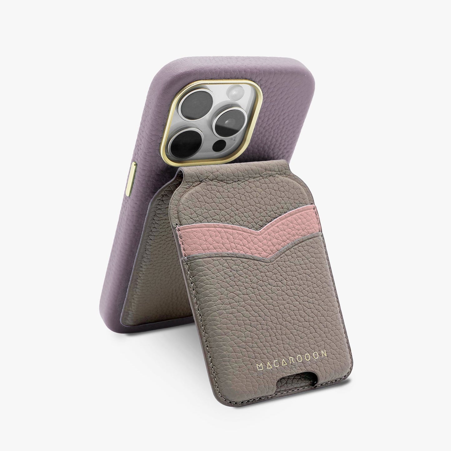 iPhone 17 Pro Leather MagSafe Case + Leather MagSafe Wallet Stand with Mirror