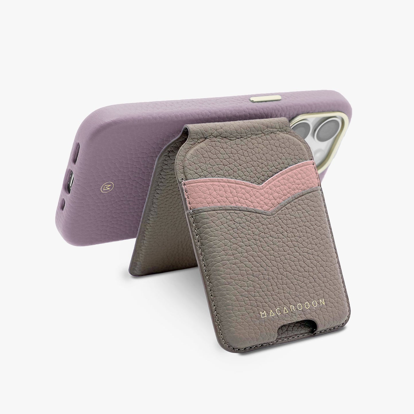 iPhone 17 Pro Leather MagSafe Case + Leather MagSafe Wallet Stand with Mirror