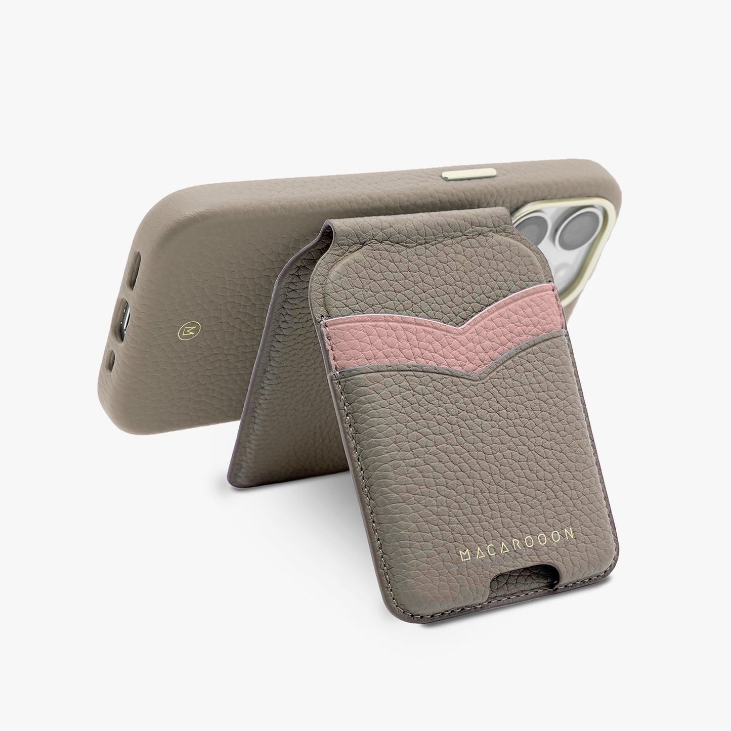 iPhone 17 Pro Leather MagSafe Case + Leather MagSafe Wallet Stand with Mirror