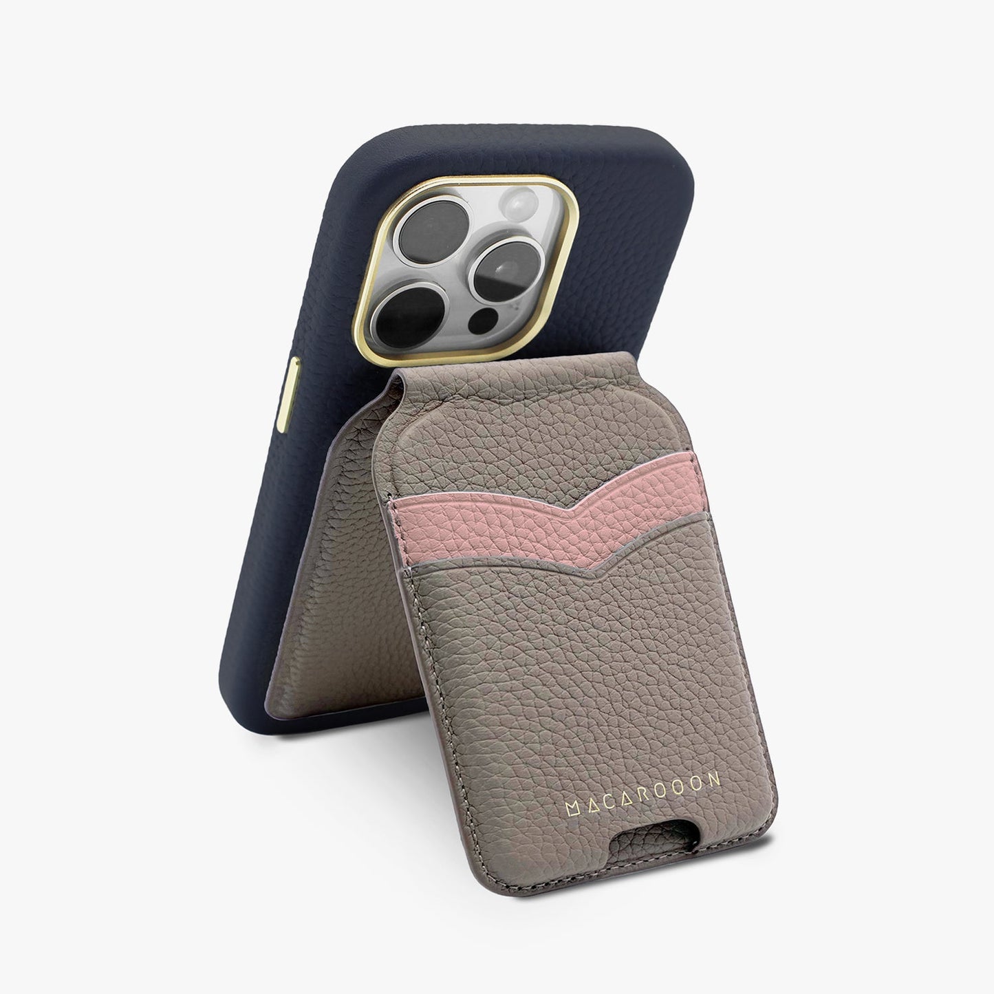 iPhone 17 Pro Leather MagSafe Case + Leather MagSafe Wallet Stand with Mirror