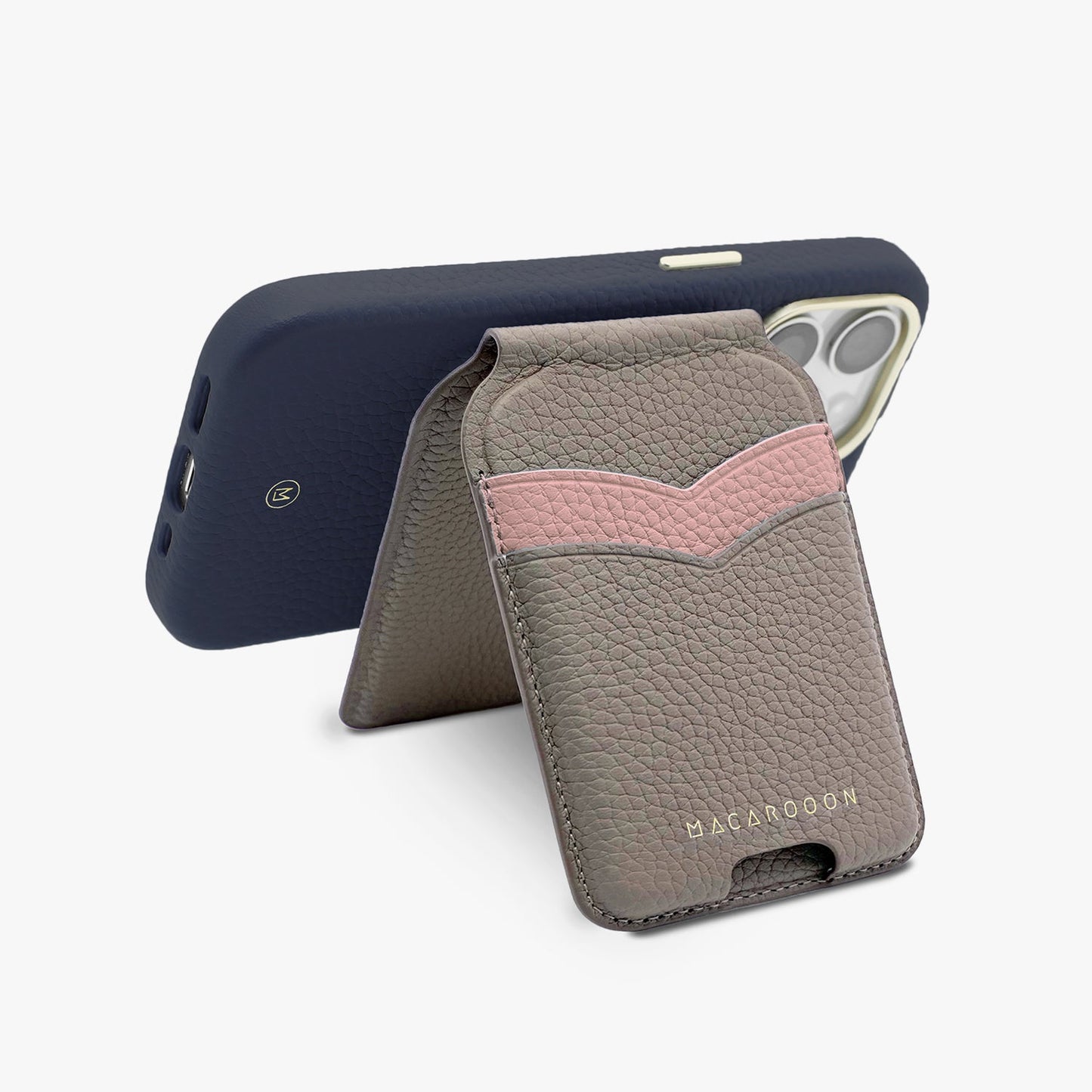 iPhone 17 Pro Leather MagSafe Case + Leather MagSafe Wallet Stand with Mirror