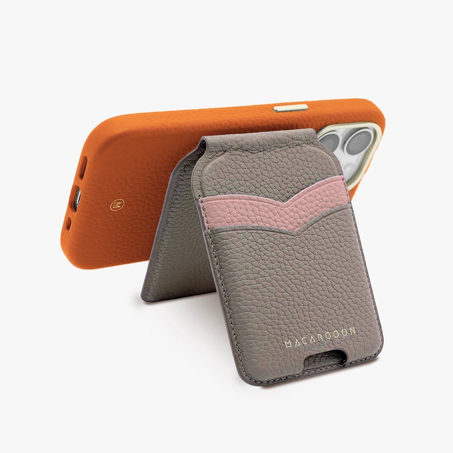 iPhone 17 Pro Leather MagSafe Case + Leather MagSafe Wallet Stand with Mirror