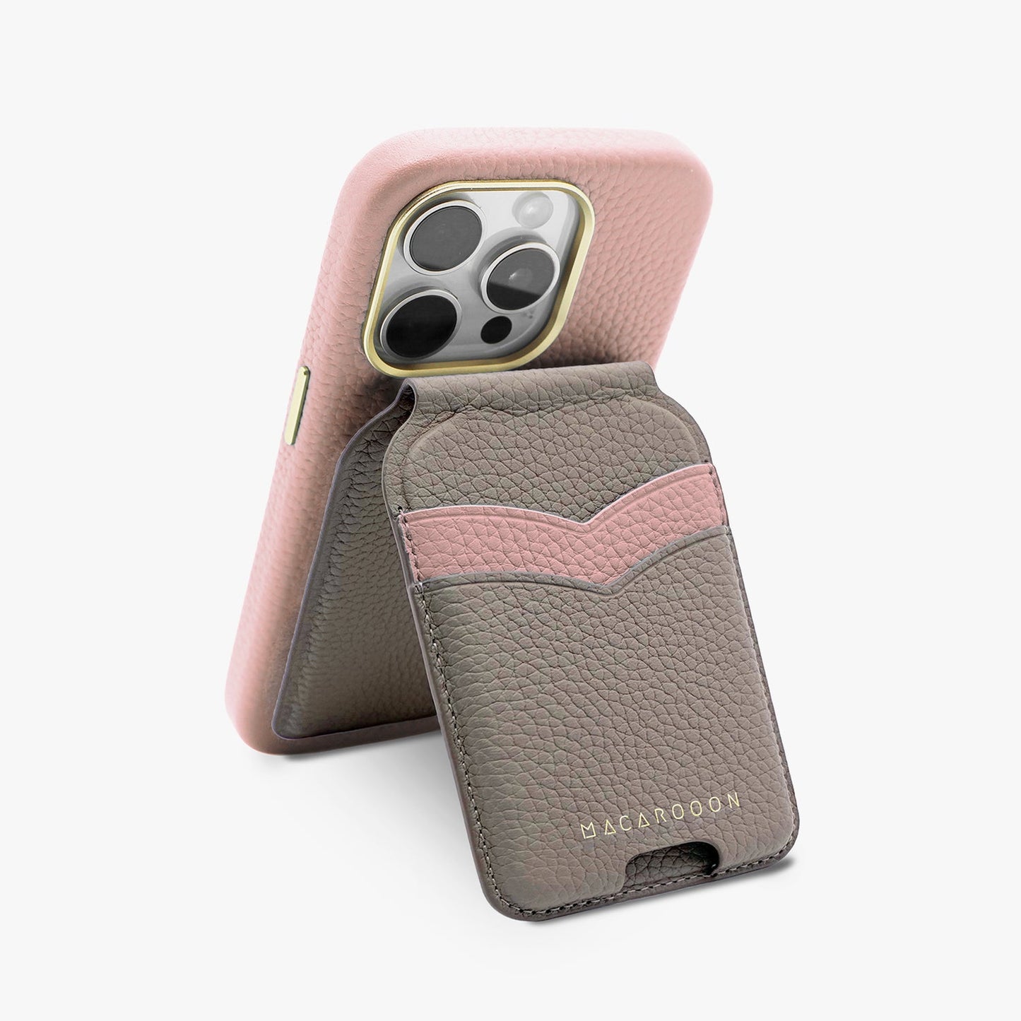 iPhone 17 Pro Leather MagSafe Case + Leather MagSafe Wallet Stand with Mirror