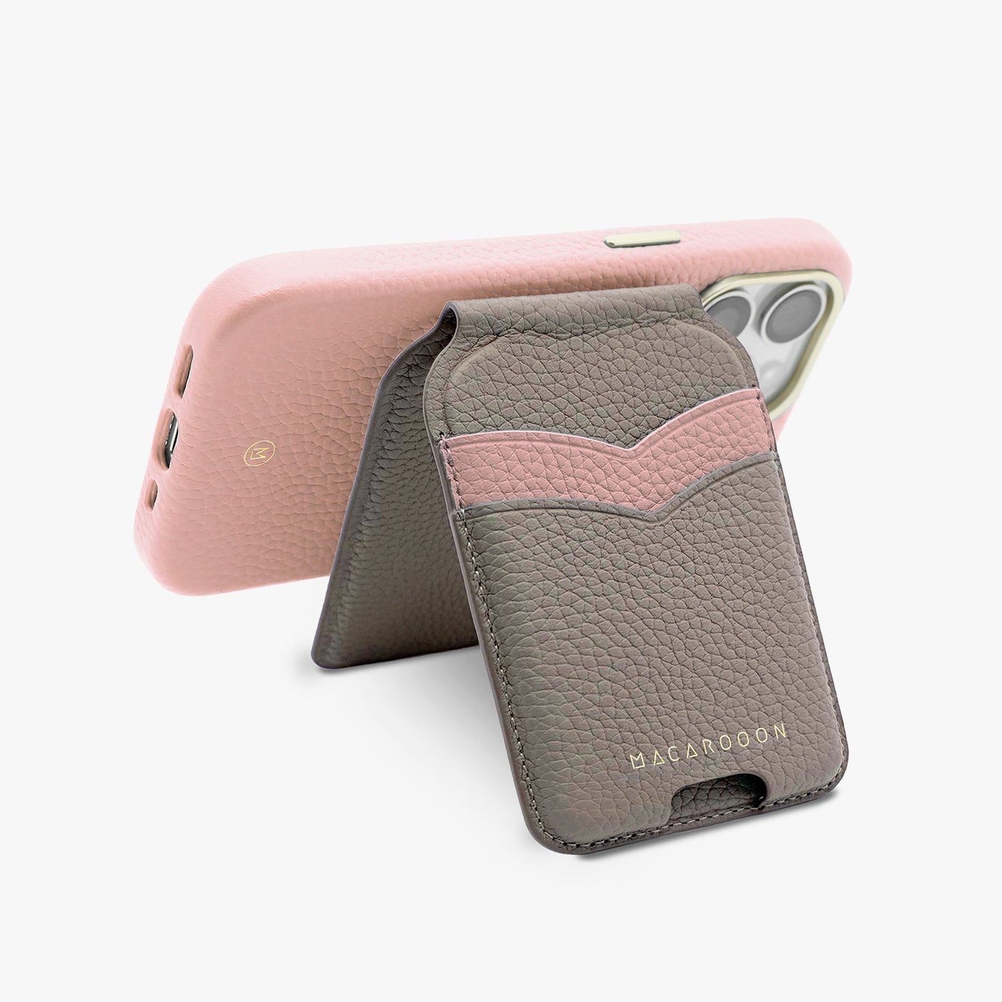 iPhone 17 Pro Leather MagSafe Case + Leather MagSafe Wallet Stand with Mirror