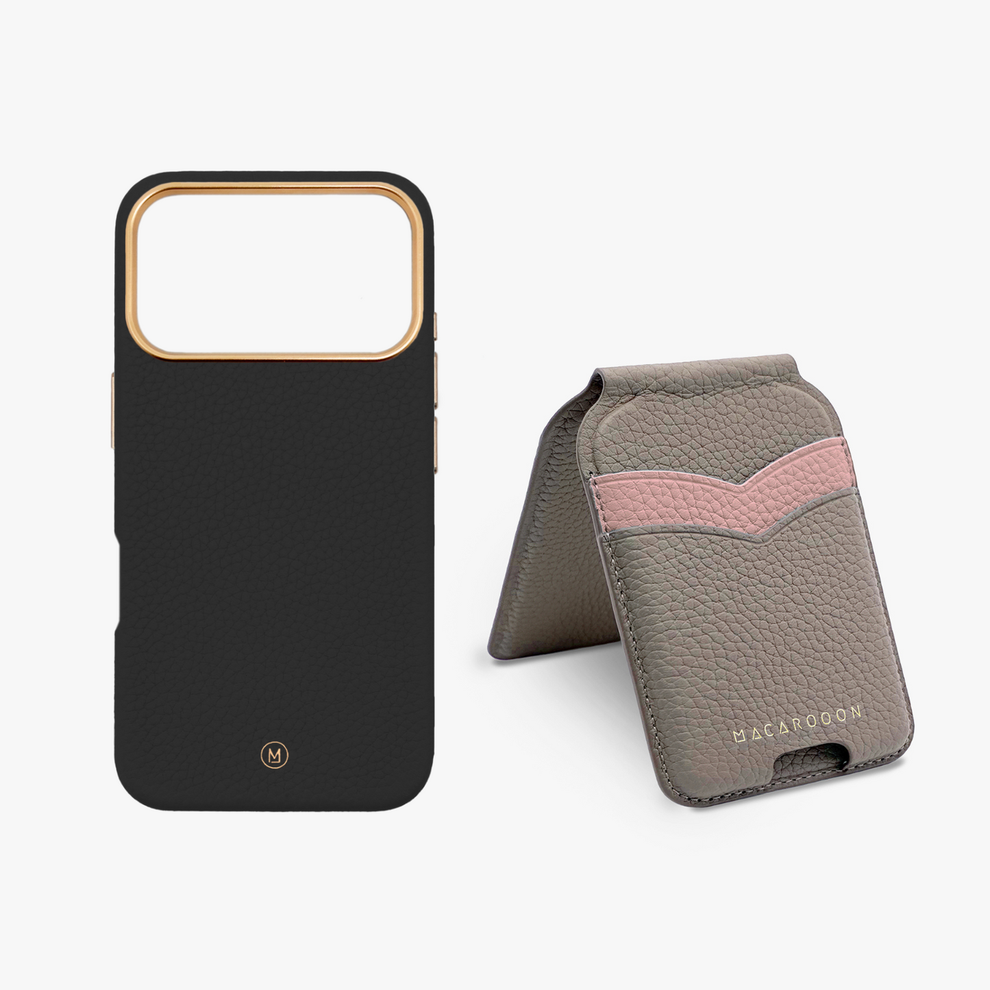 iPhone 17 Pro Leather MagSafe Case + Leather MagSafe Wallet Stand with Mirror