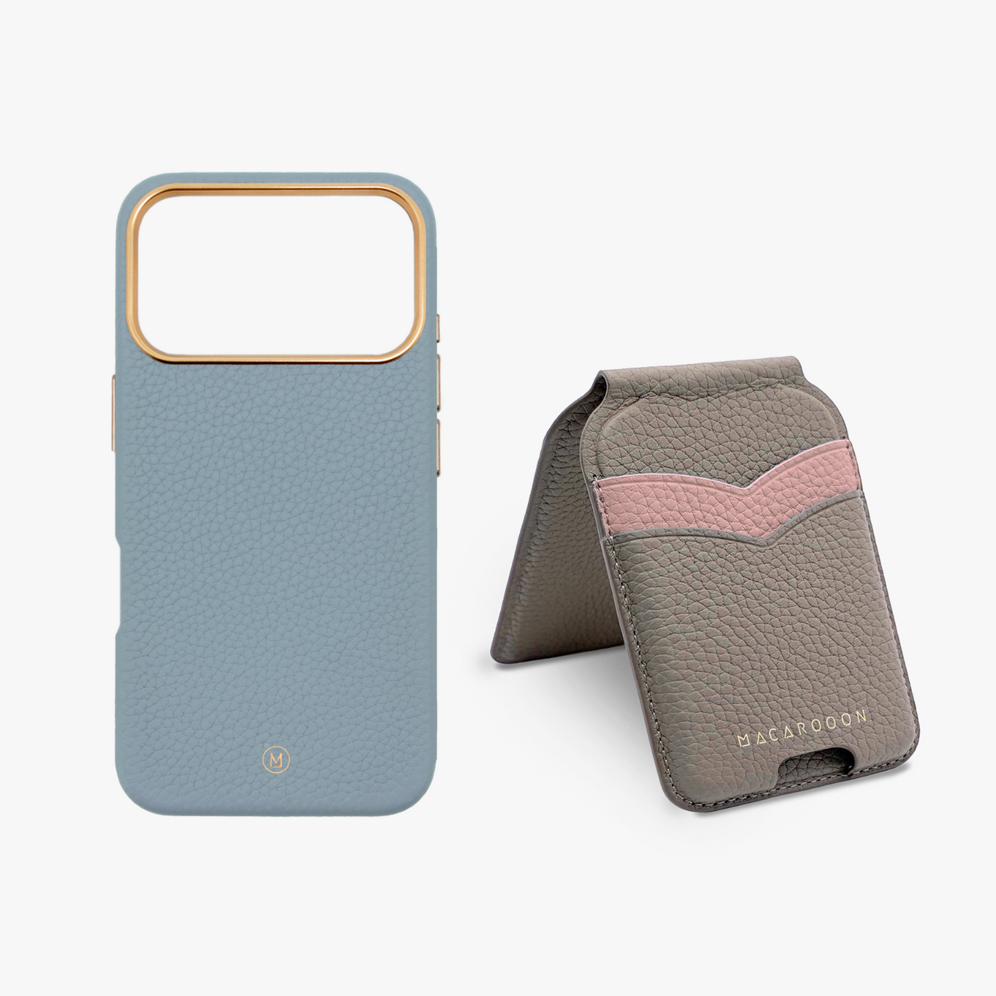 iPhone 17 Pro Leather MagSafe Case + Leather MagSafe Wallet Stand with Mirror