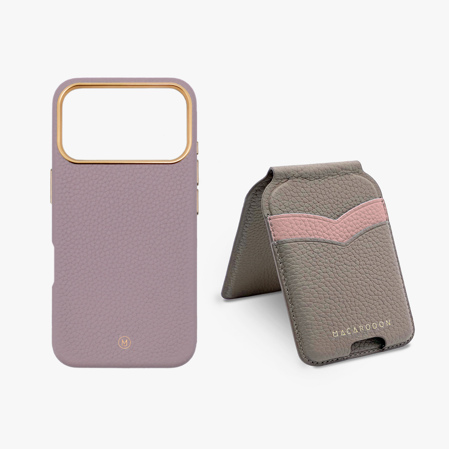 iPhone 17 Pro Leather MagSafe Case + Leather MagSafe Wallet Stand with Mirror