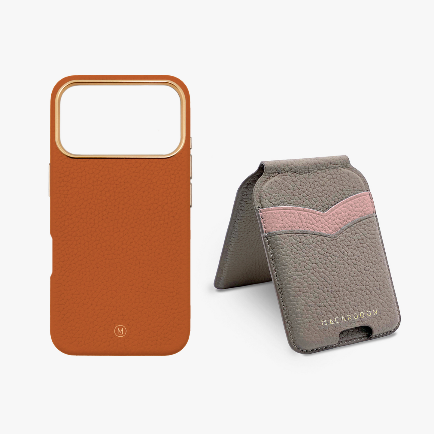 iPhone 17 Pro Leather MagSafe Case + Leather MagSafe Wallet Stand with Mirror