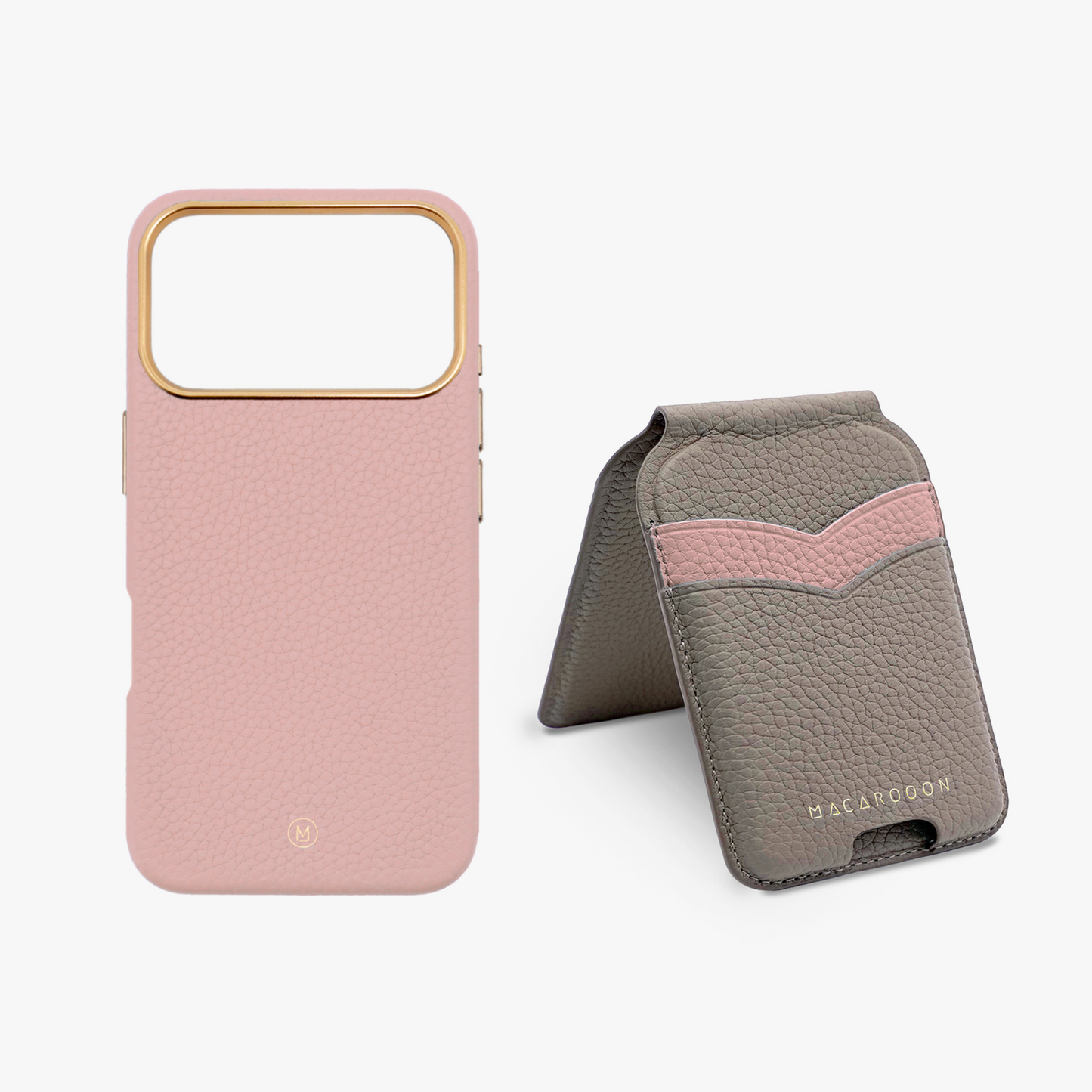 iPhone 17 Pro Leather MagSafe Case + Leather MagSafe Wallet Stand with Mirror