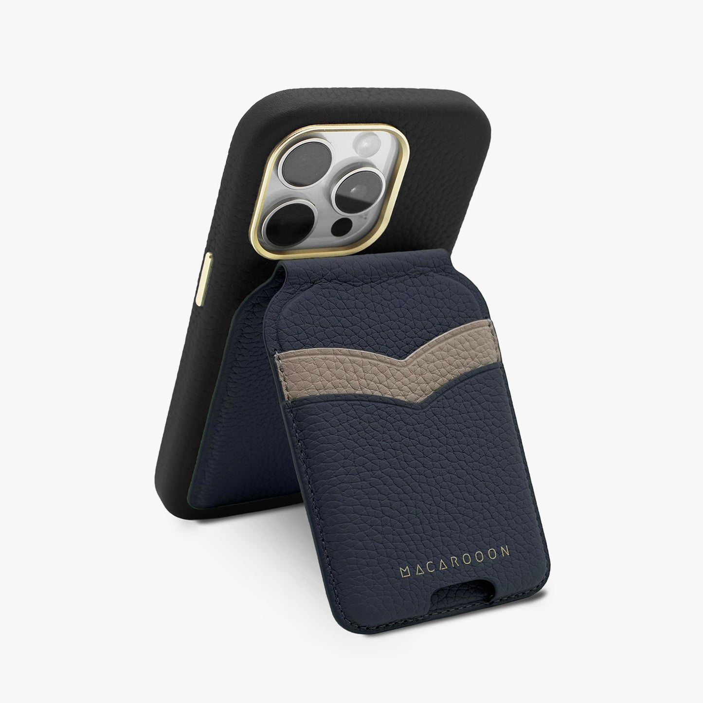 iPhone 17 Pro Leather MagSafe Case + Leather MagSafe Wallet Stand with Mirror