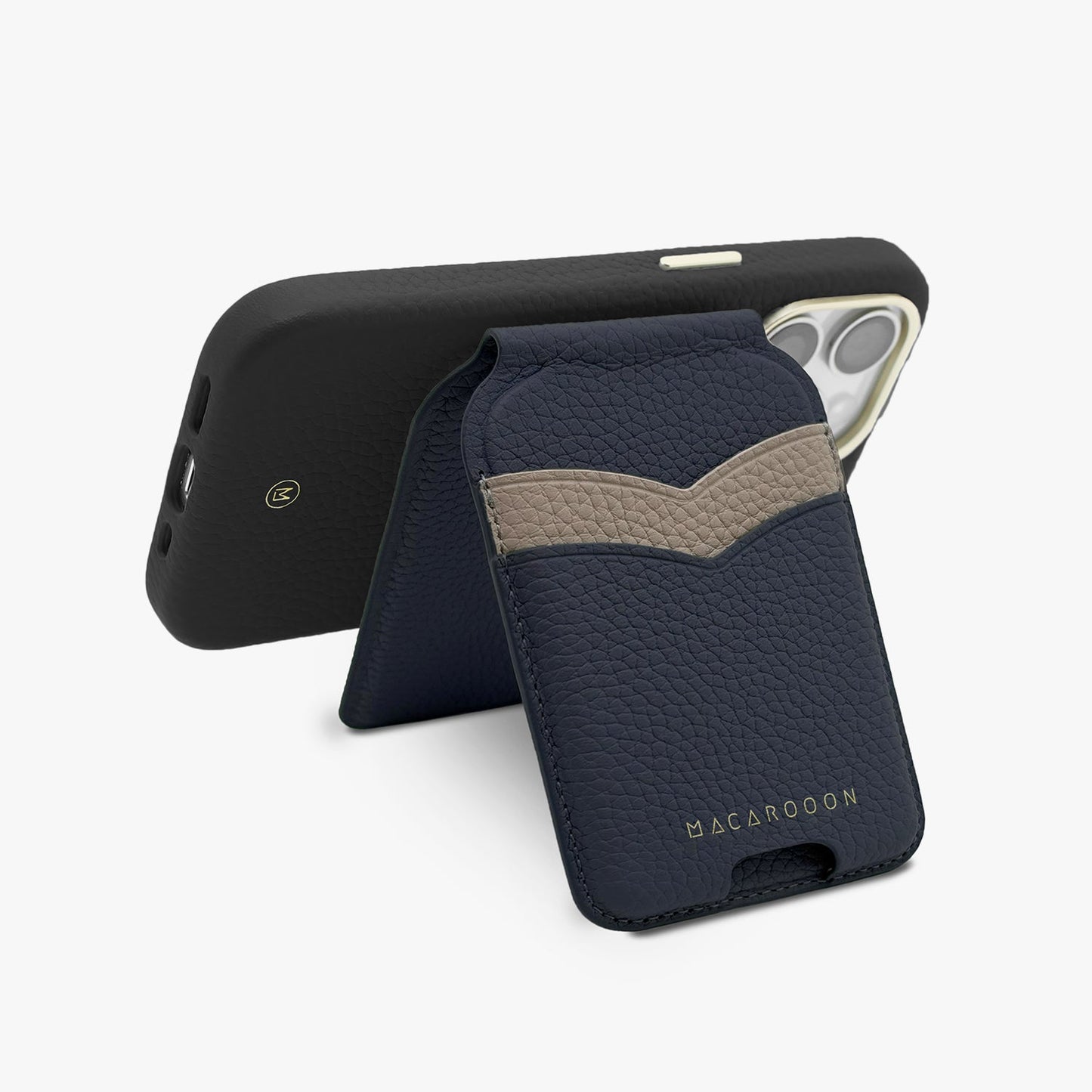 iPhone 17 Pro Leather MagSafe Case + Leather MagSafe Wallet Stand with Mirror