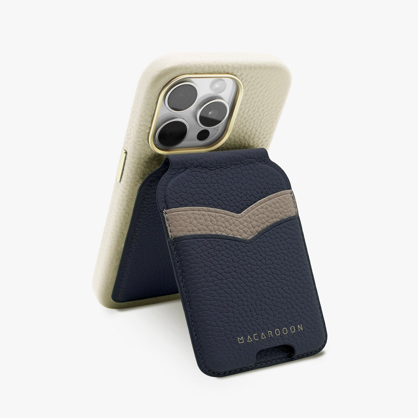 iPhone 17 Pro Leather MagSafe Case + Leather MagSafe Wallet Stand with Mirror