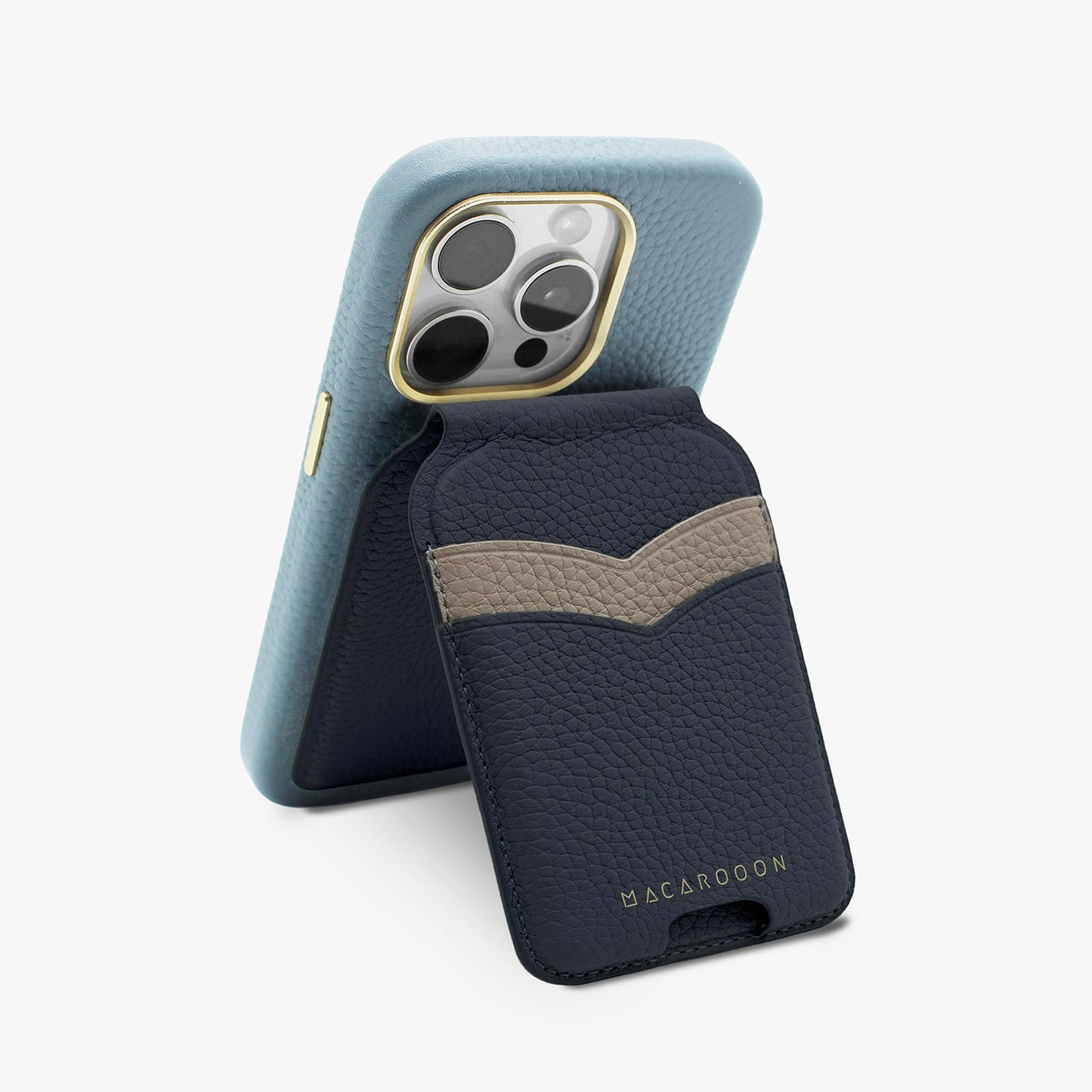 iPhone 17 Pro Leather MagSafe Case + Leather MagSafe Wallet Stand with Mirror