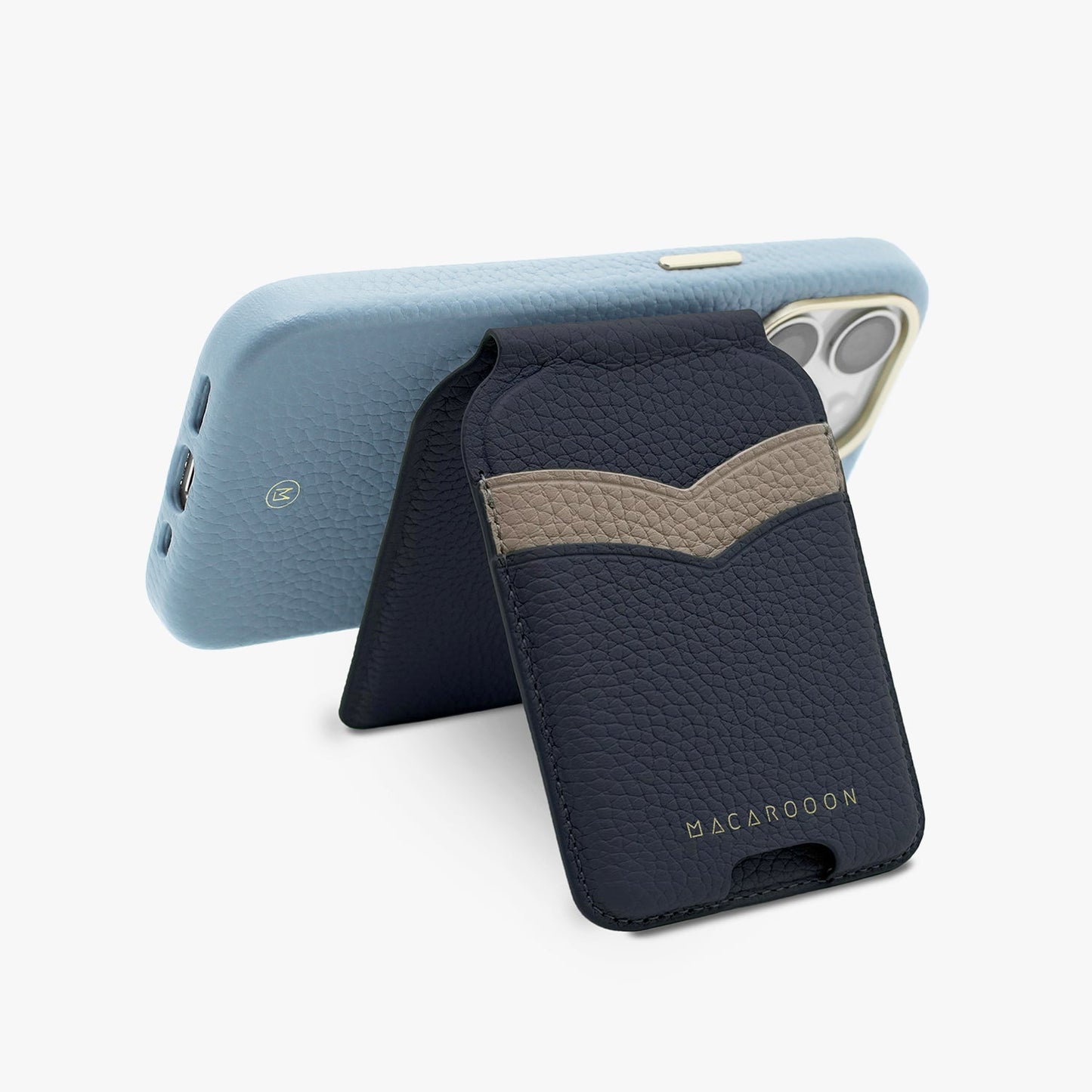 iPhone 17 Pro Leather MagSafe Case + Leather MagSafe Wallet Stand with Mirror