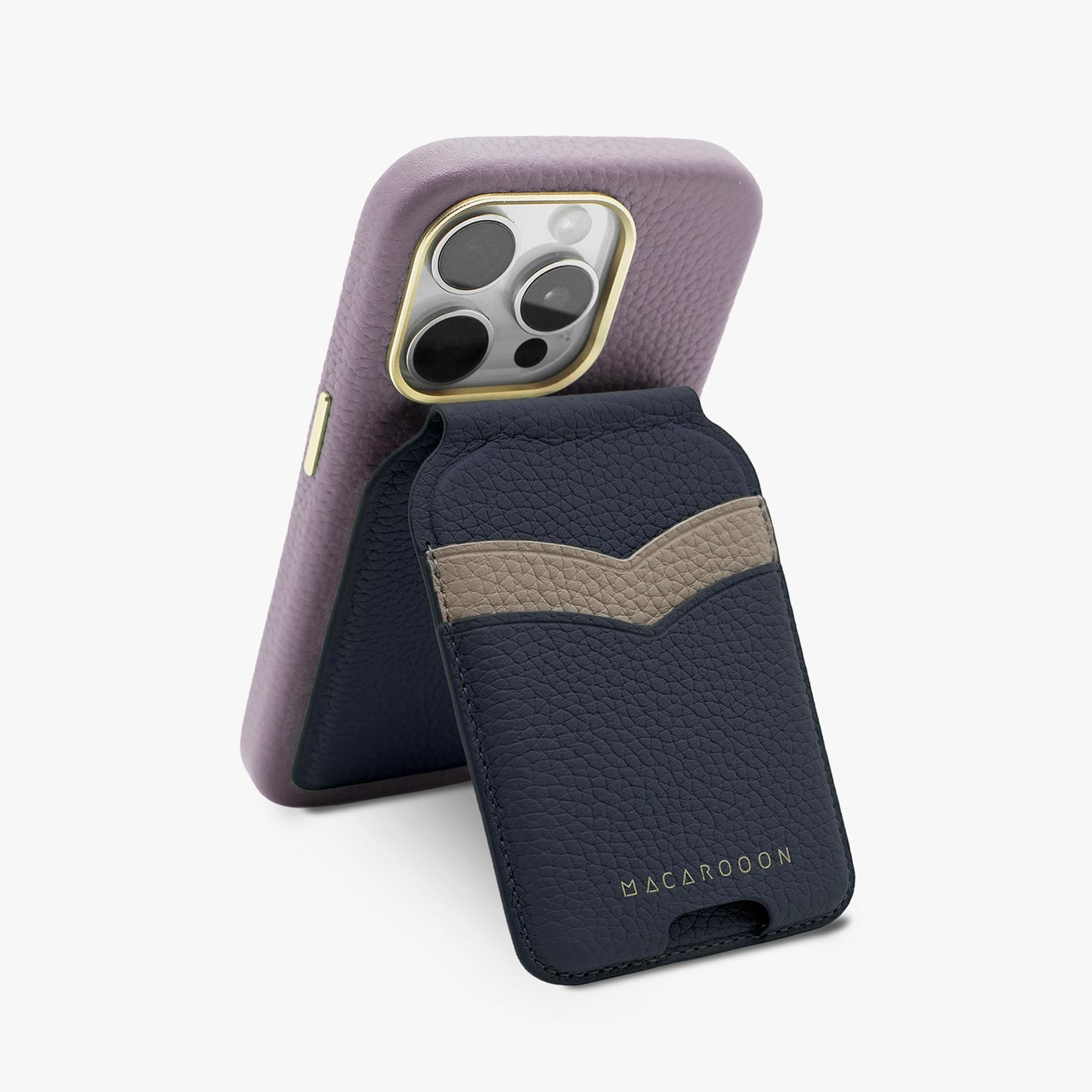 iPhone 17 Pro Leather MagSafe Case + Leather MagSafe Wallet Stand with Mirror