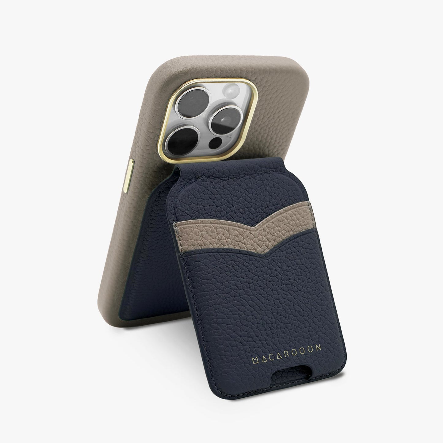 iPhone 17 Pro Leather MagSafe Case + Leather MagSafe Wallet Stand with Mirror