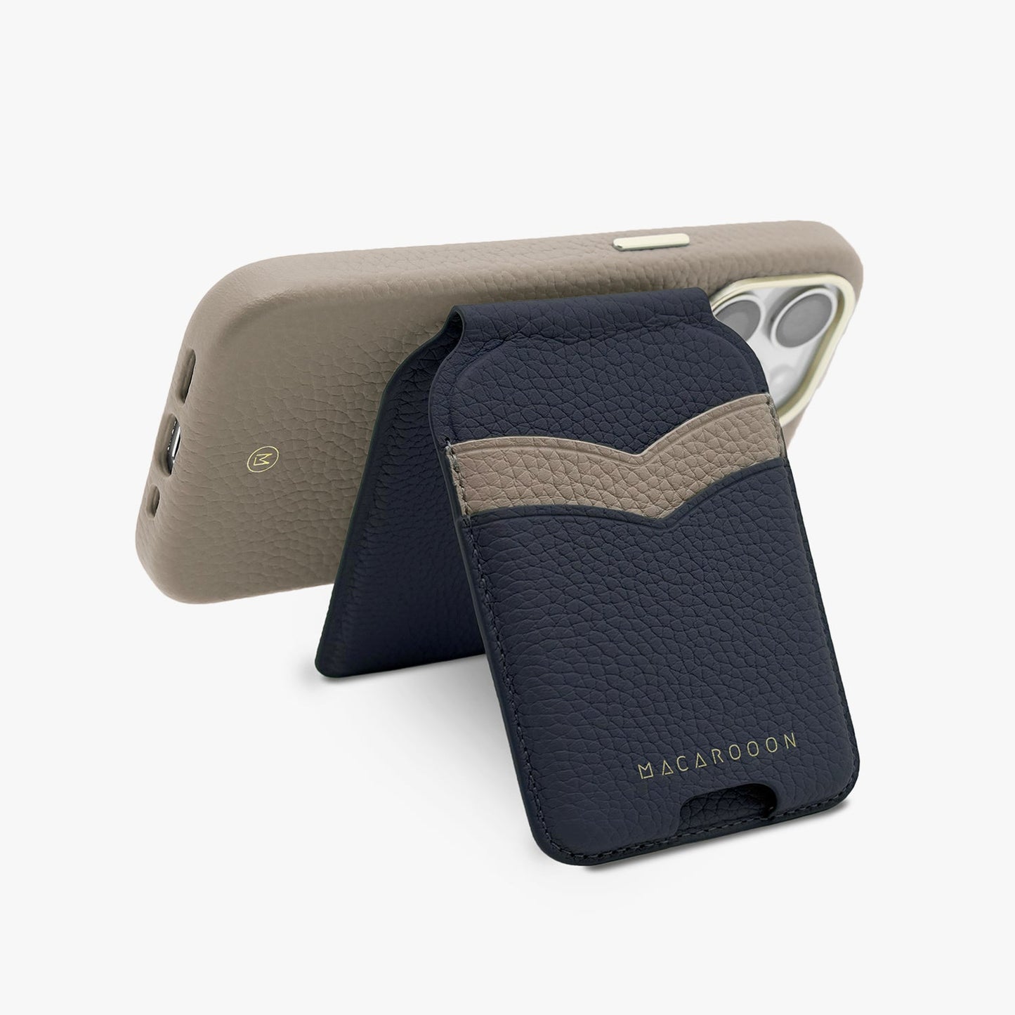 iPhone 17 Pro Leather MagSafe Case + Leather MagSafe Wallet Stand with Mirror