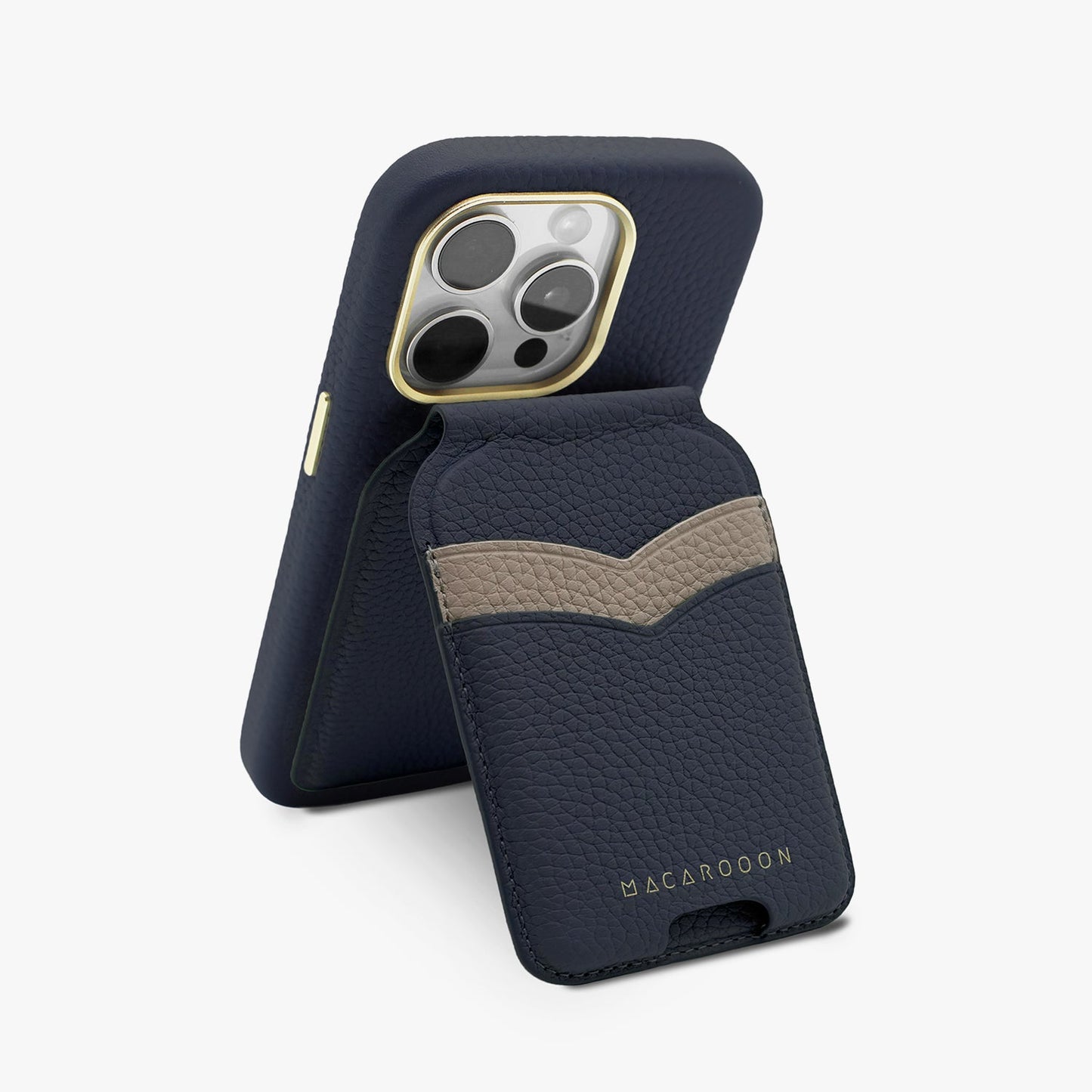 iPhone 17 Pro Leather MagSafe Case + Leather MagSafe Wallet Stand with Mirror