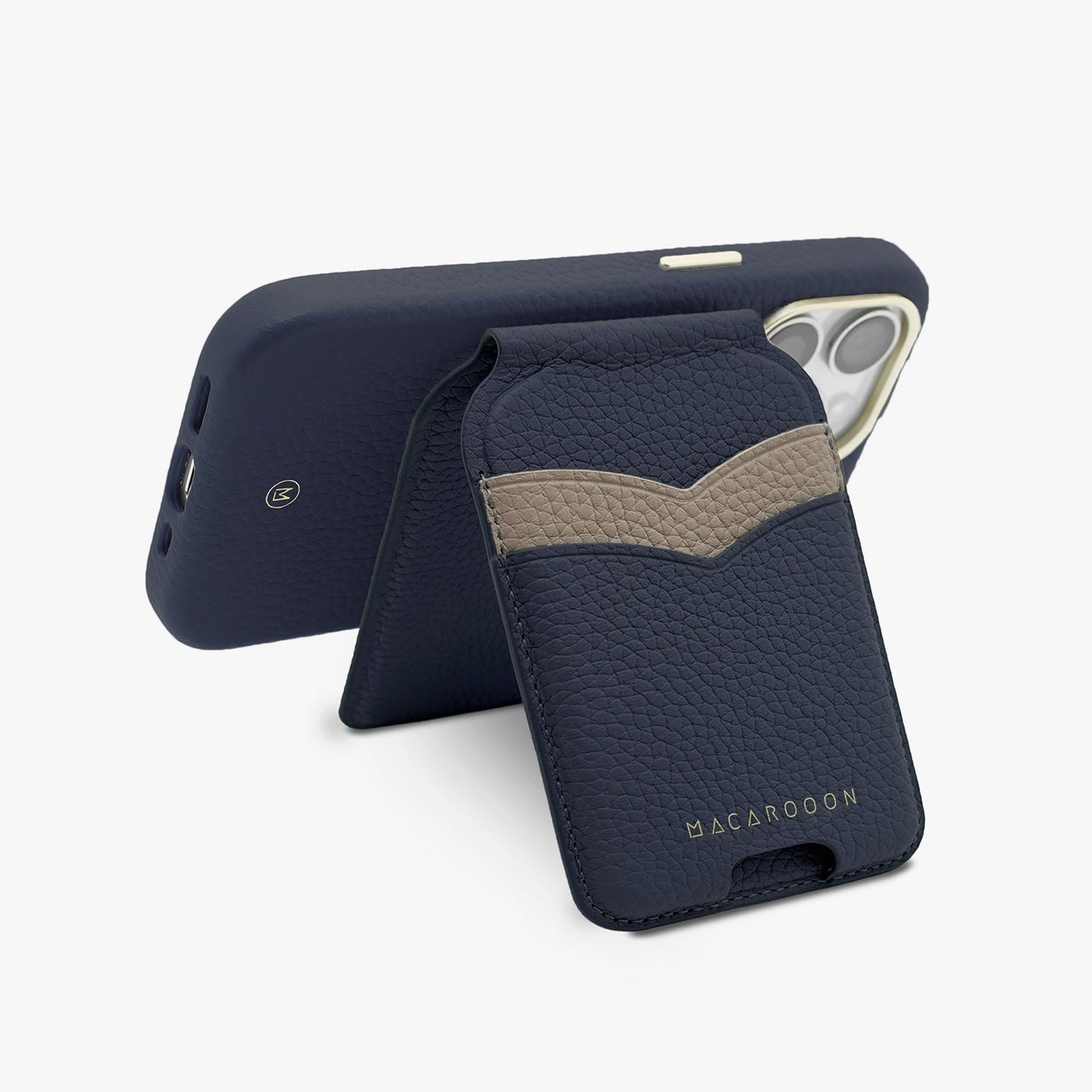 iPhone 17 Pro Leather MagSafe Case + Leather MagSafe Wallet Stand with Mirror