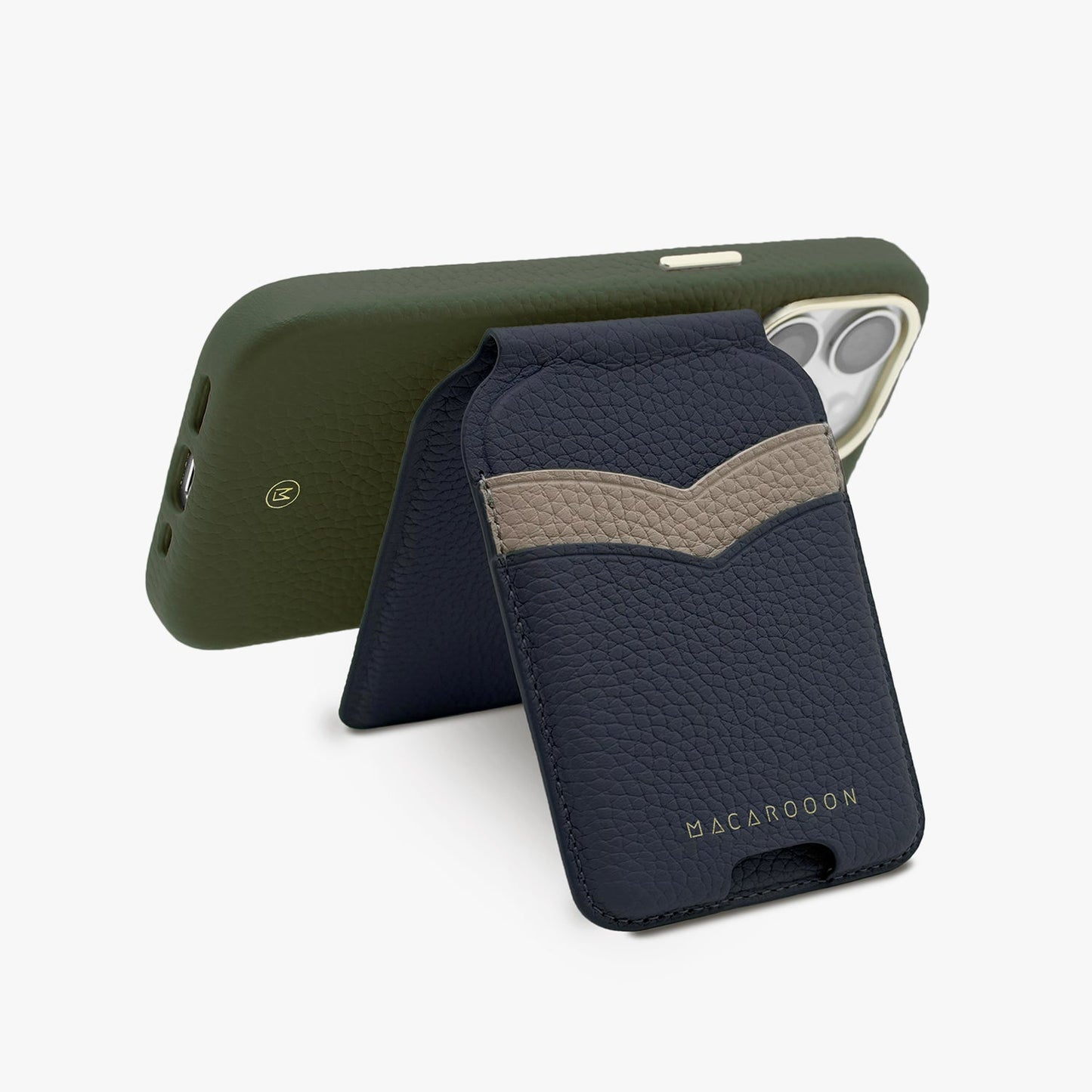 iPhone 17 Pro Leather MagSafe Case + Leather MagSafe Wallet Stand with Mirror